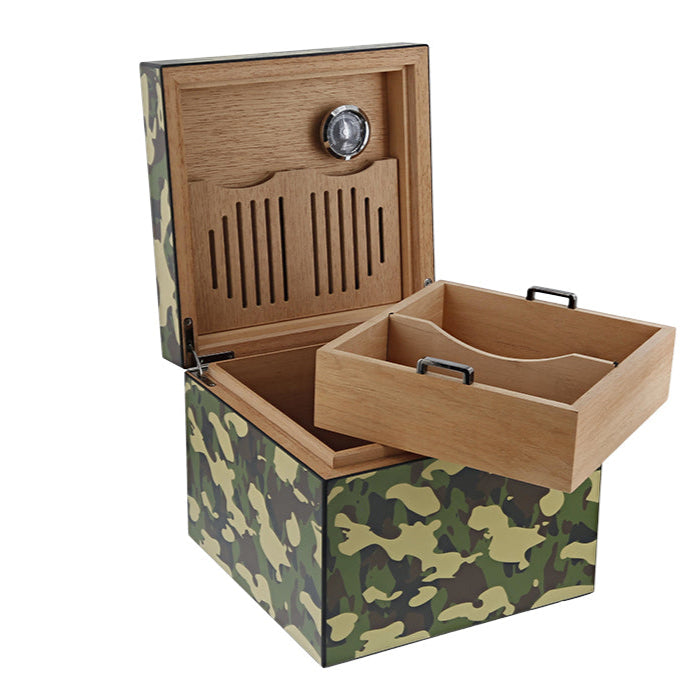 STDupont Humidor 001317 - Camouflage Pattern Cigar Humidor 60 Cigars | CSC Cigars