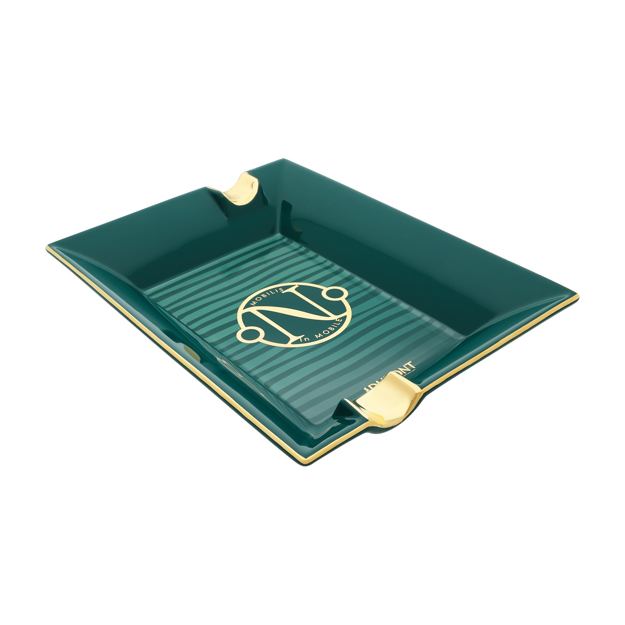 ST Dupont Ashtray 006452 20,000 Miles Porcelain Green Pacific | CSC Cigars