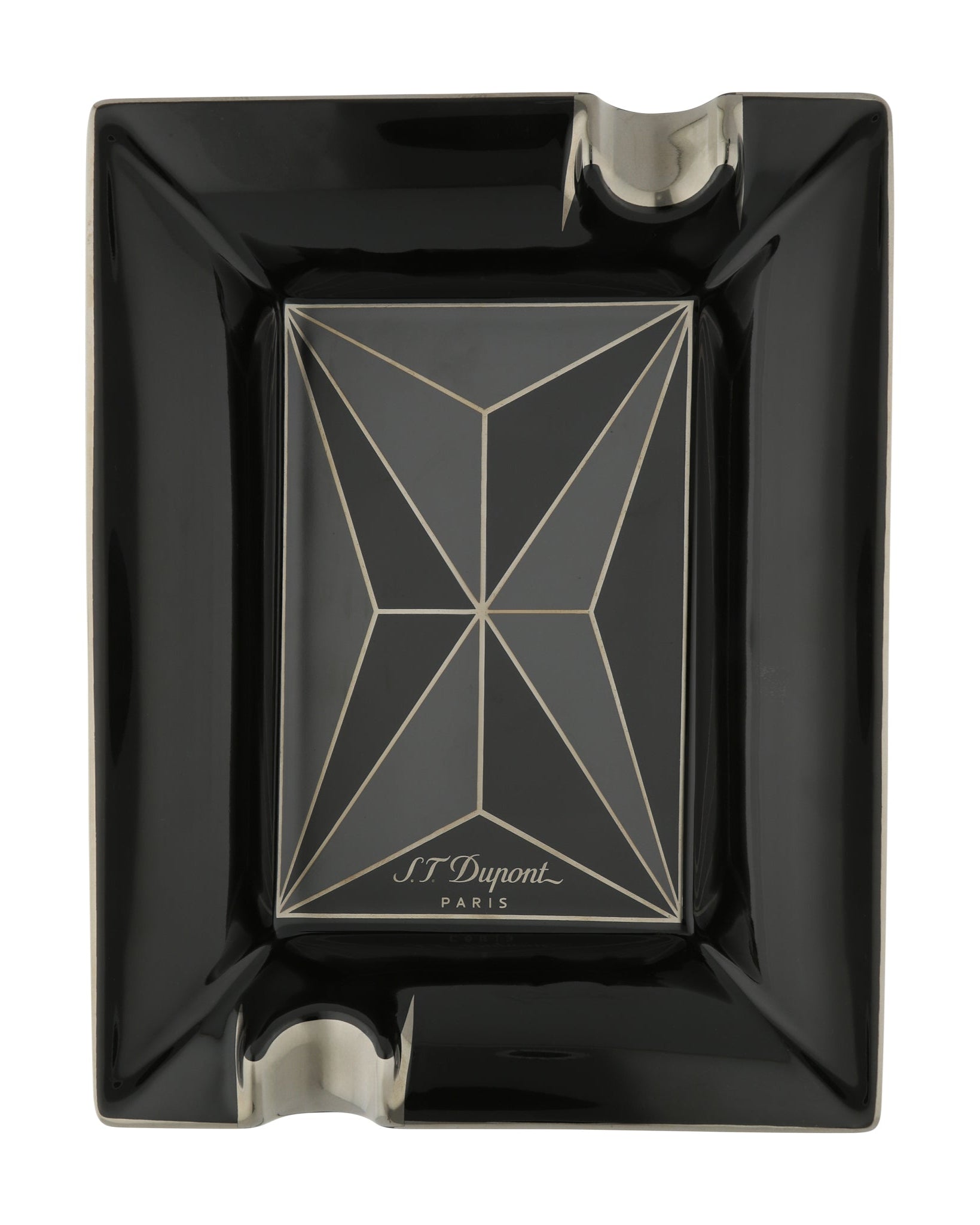 ST Dupont Ashtray 006470 - Fire X Porcelain Black | CSC Cigars