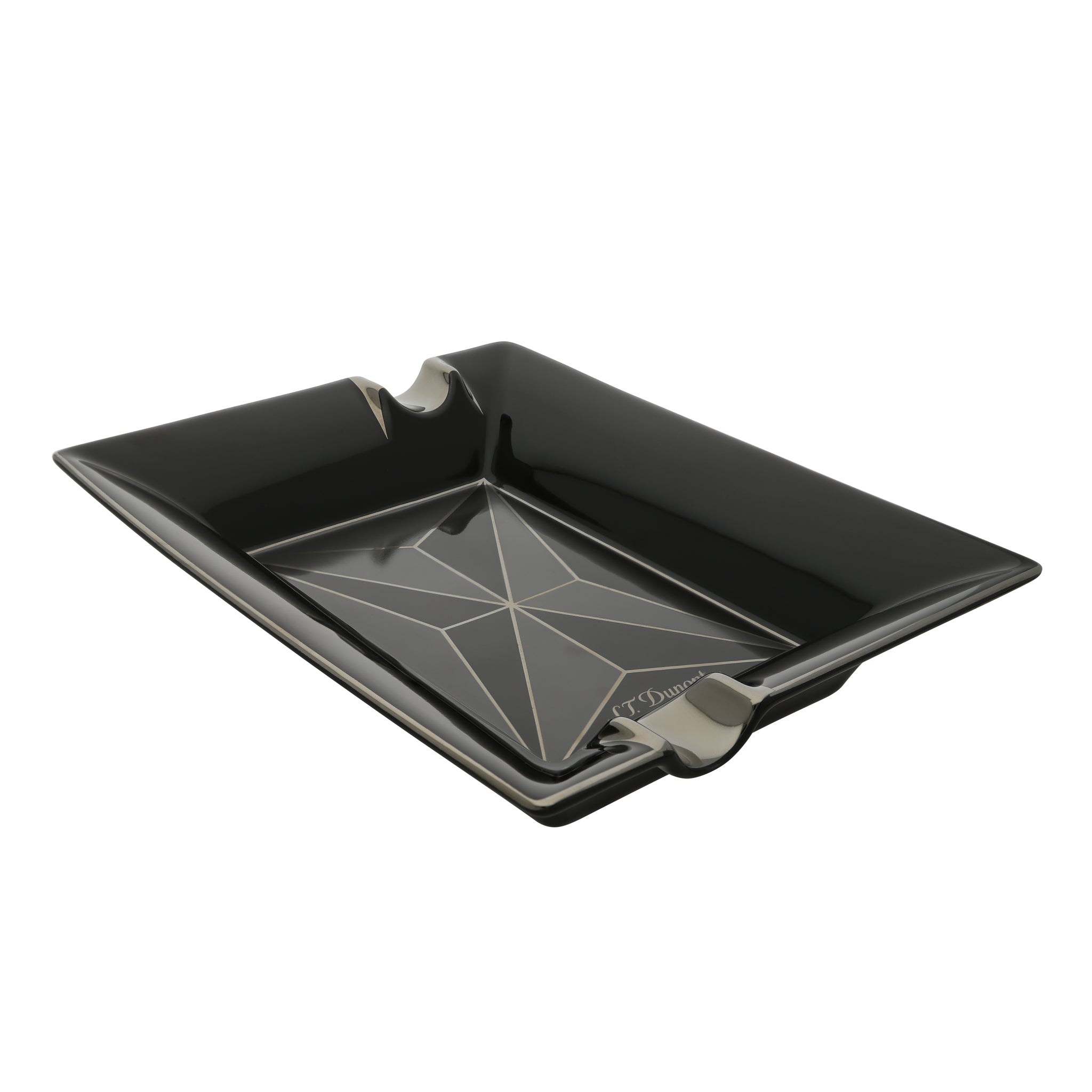 ST Dupont Ashtray 006470 - Fire X Porcelain Black | CSC Cigars
