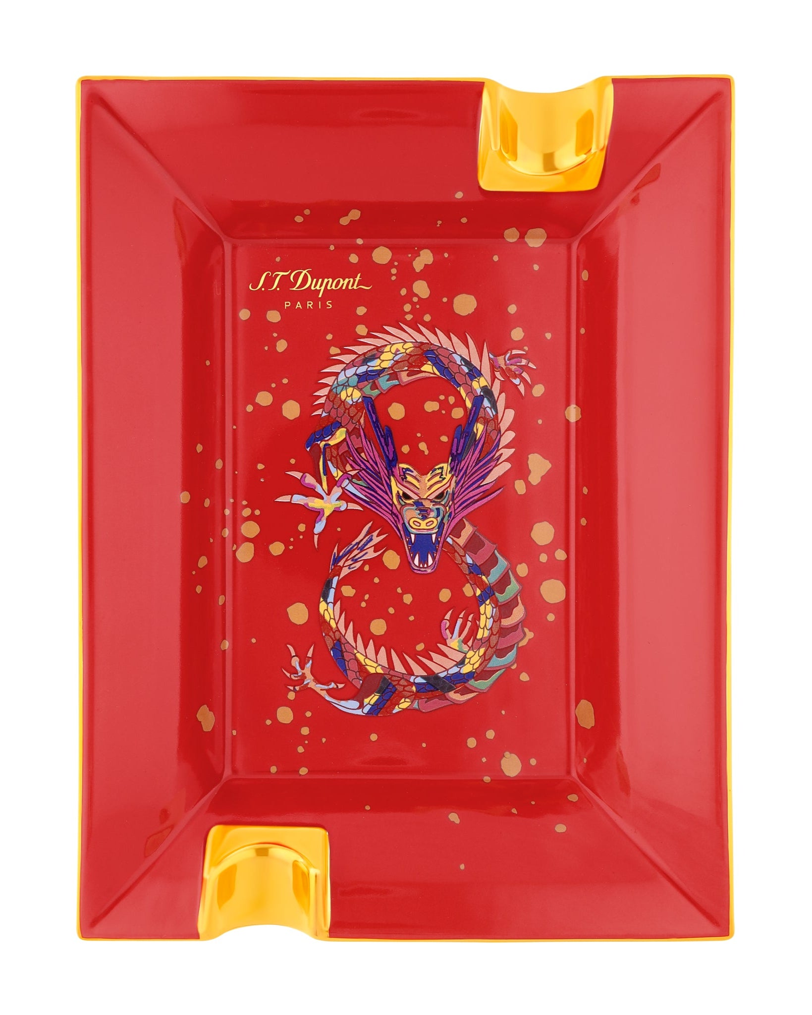 ST Dupont Ashtray 006487 - Fire X Porcelain Black | CSC Cigars