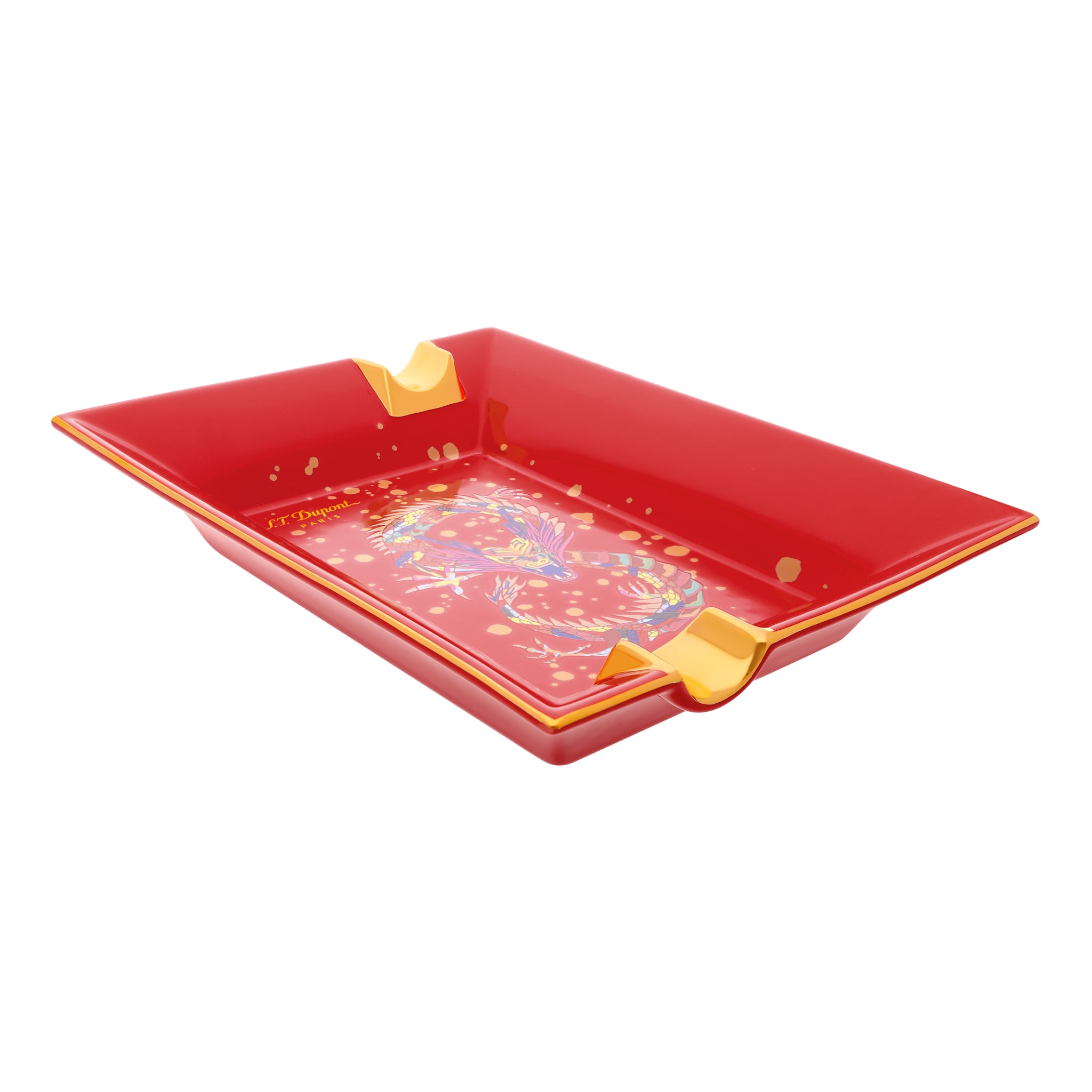 ST Dupont Ashtray 006487 - Fire X Porcelain Black | CSC Cigars