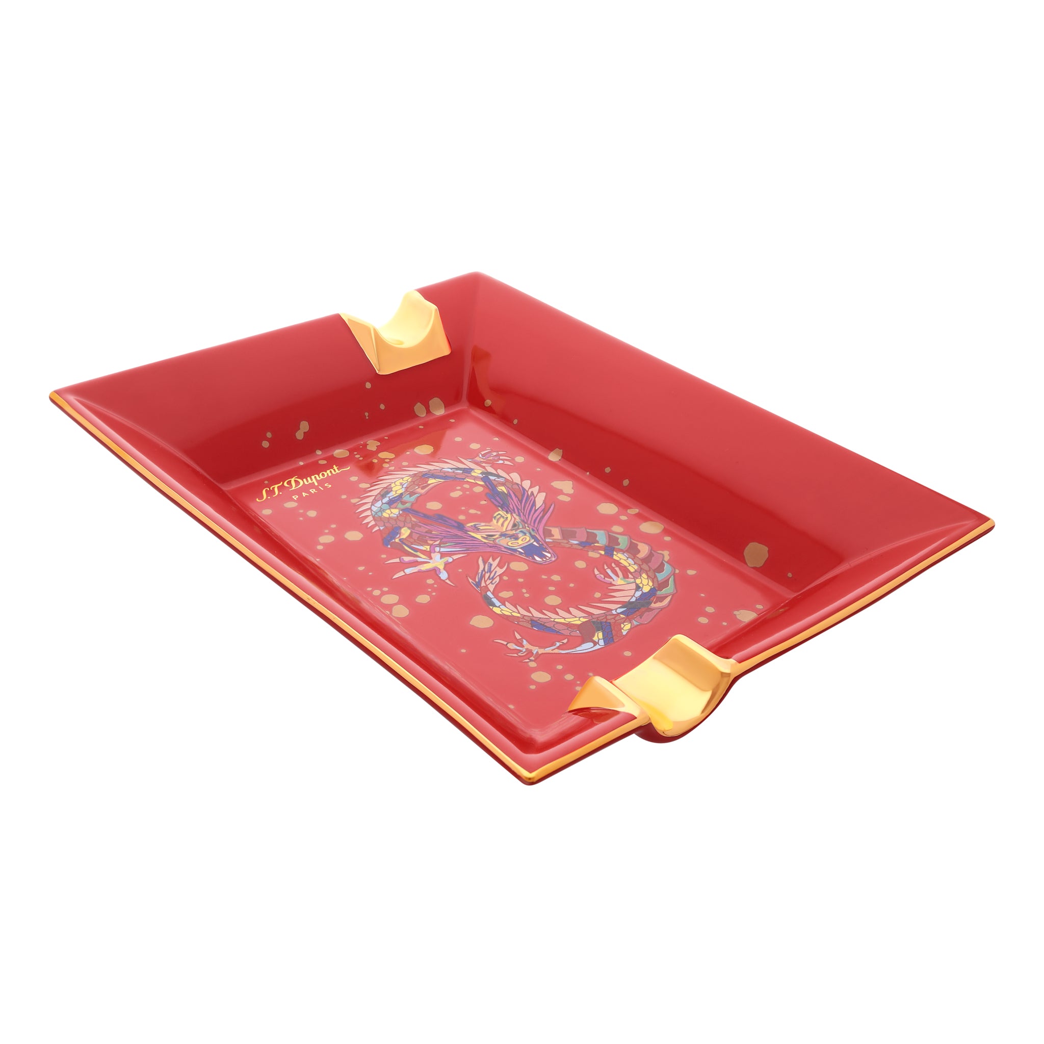 ST Dupont Ashtray 006487 - Fire X Porcelain Black | CSC Cigars