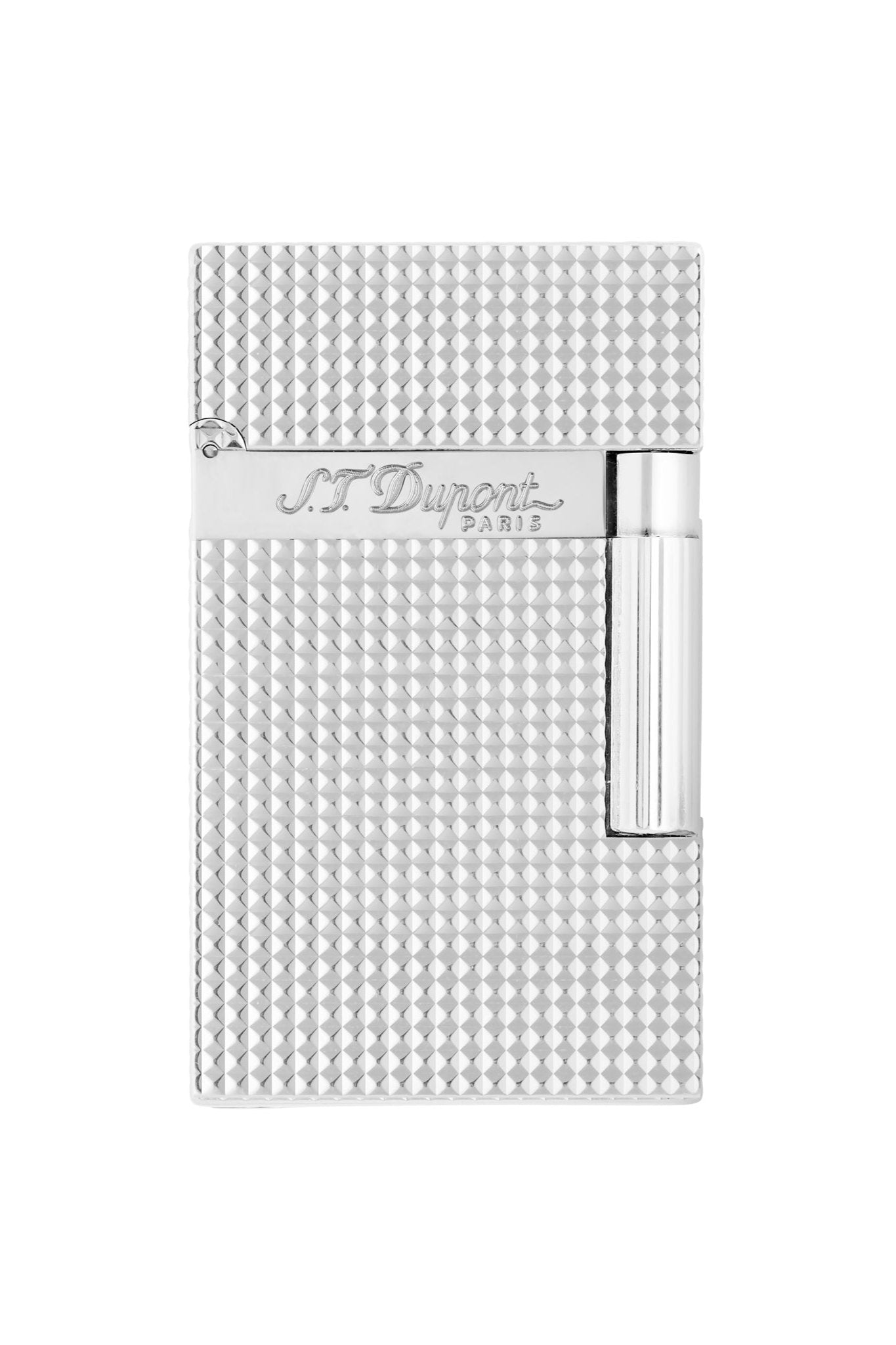 ST Dupont LIGNE 2 016184 - Luxury Lighter Diamond Head Silver | CSC Cigars