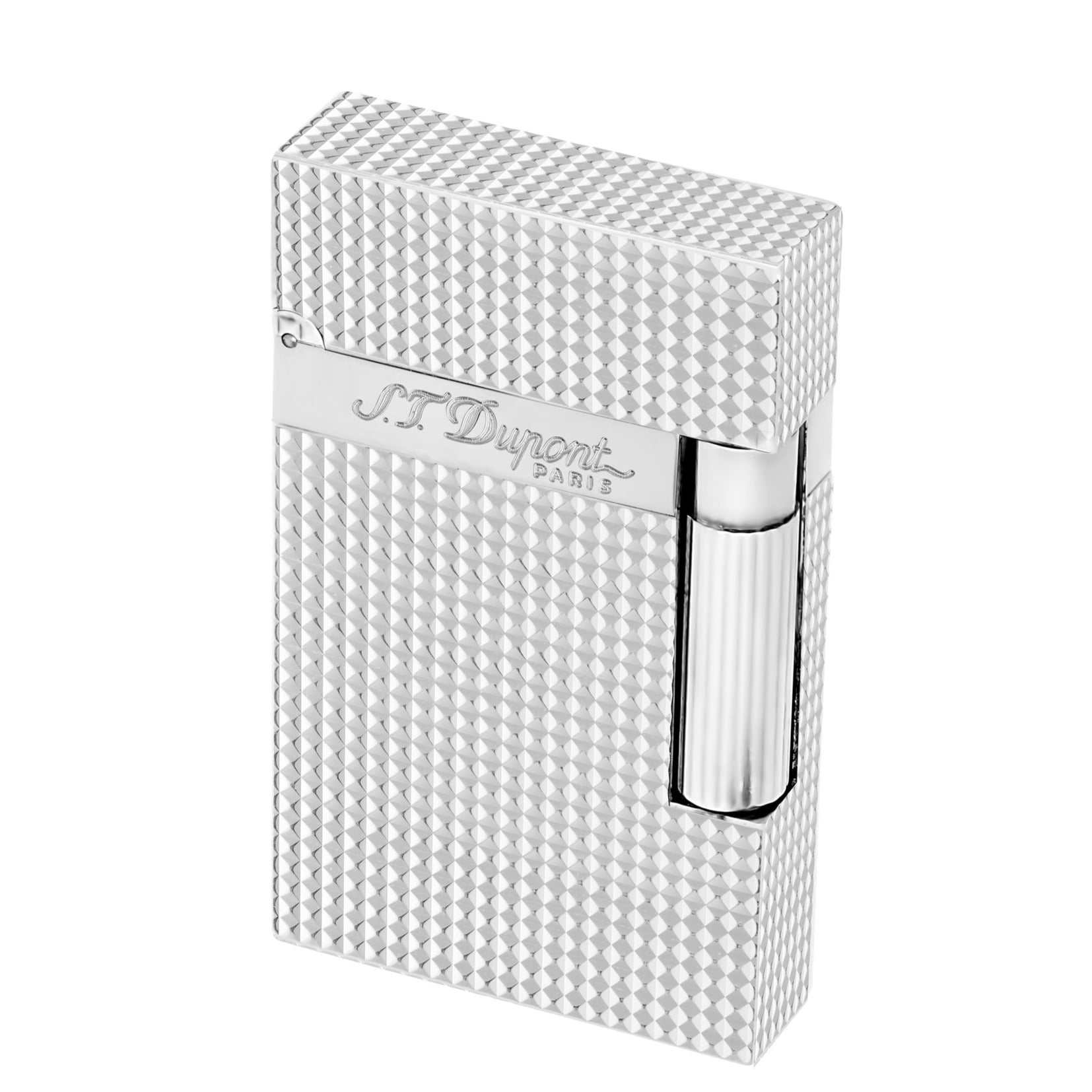ST Dupont LIGNE 2 016184 - Luxury Lighter Diamond Head Silver | CSC Cigars