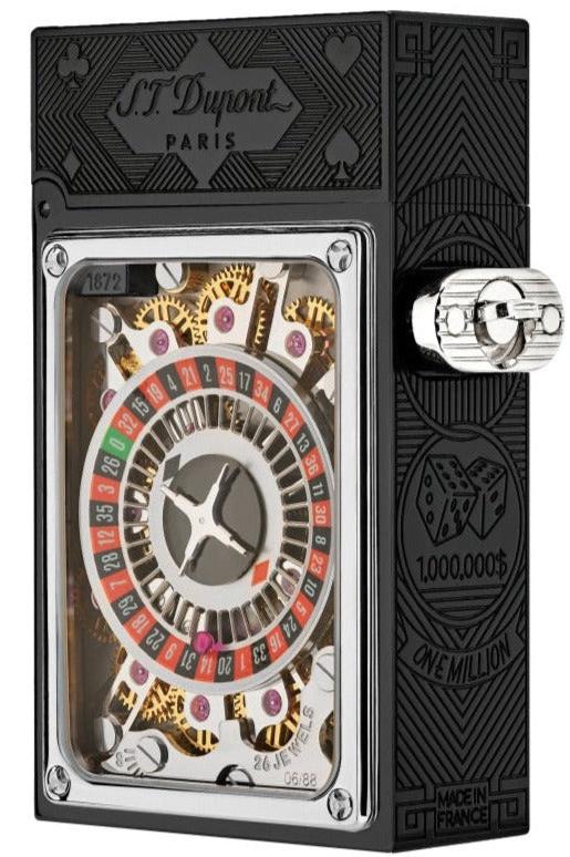CASINO 016358BL Pocket Complication Black Lacquer Luxury Lighter - ST Dupont Paris | CSC Cigars