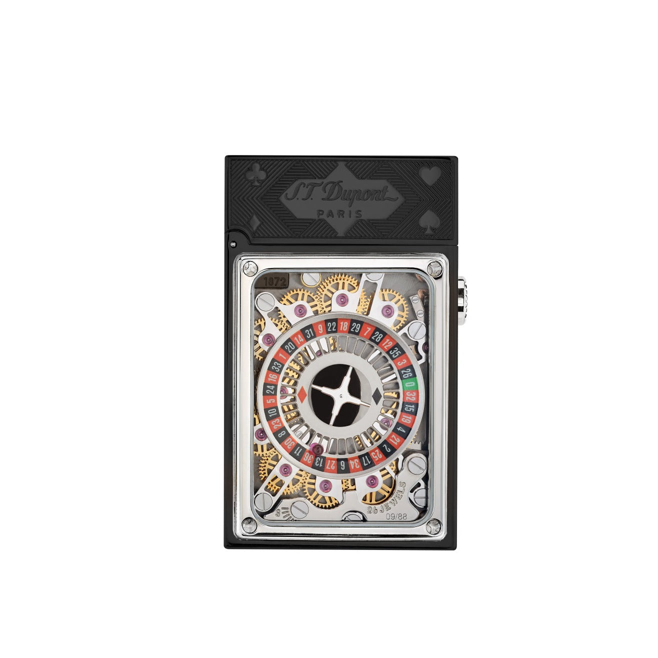 CASINO 016358BL Pocket Complication Black Lacquer Luxury Lighter - ST Dupont Paris | CSC Cigars
