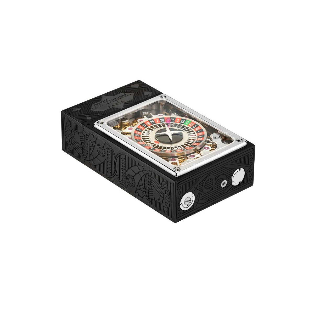 CASINO 016358BL Pocket Complication Black Lacquer Luxury Lighter - ST Dupont Paris | CSC Cigars