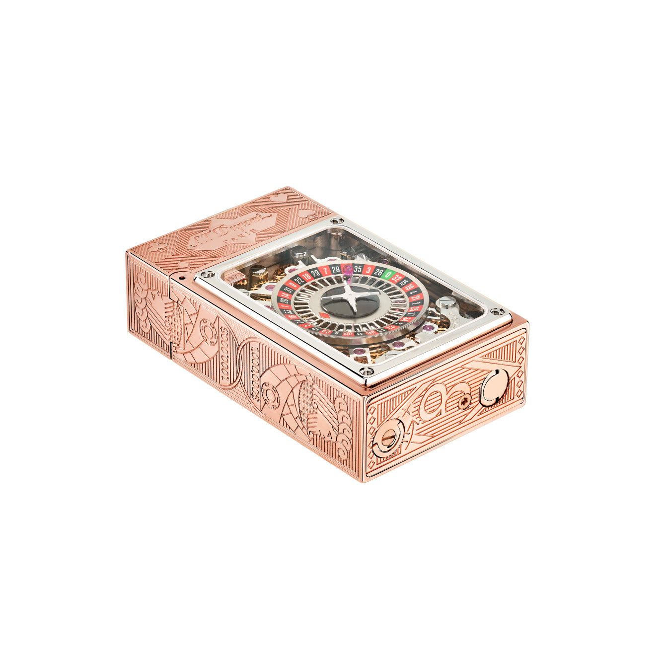 CASINO 016358RG Pocket Complication Rose Gold Luxury Lighter - ST. Dupont Paris | CSC Cigars