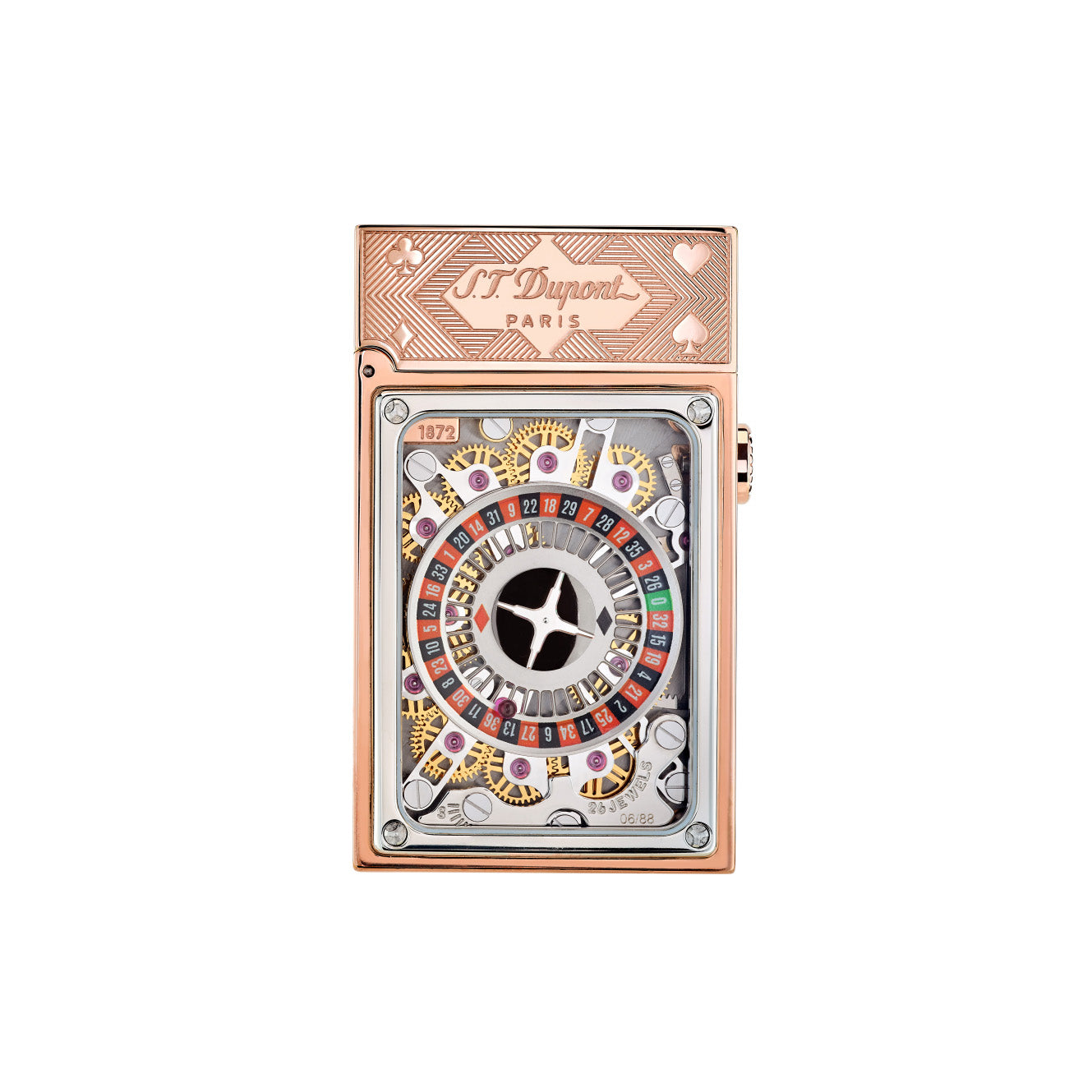 CASINO 016358RG Pocket Complication Rose Gold Luxury Lighter - ST. Dupont Paris | CSC Cigars