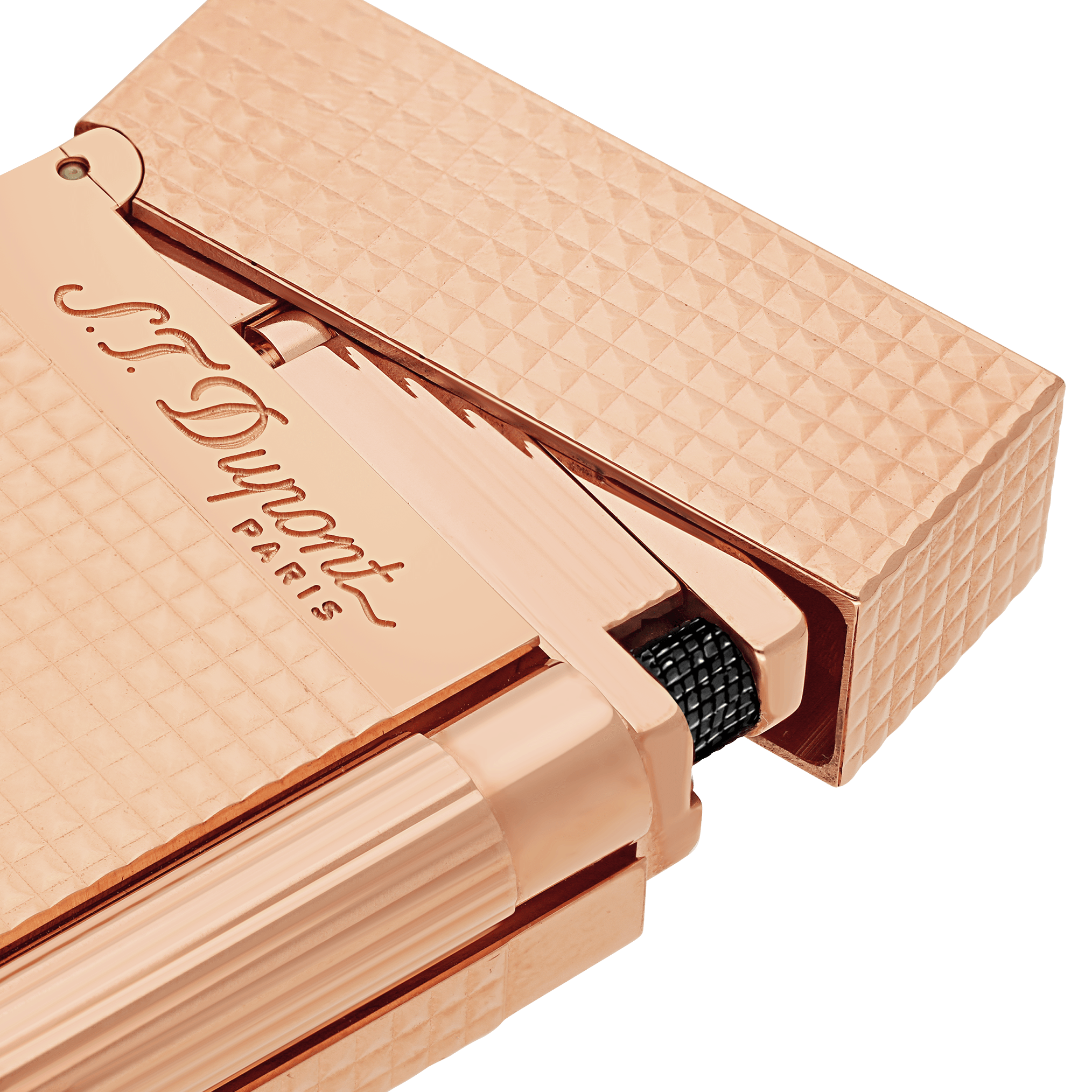 LIGNE 2 016424 - S.T.Dupont Feuerzeug Vertikal Guillochiert Rosa | CSC Cigars