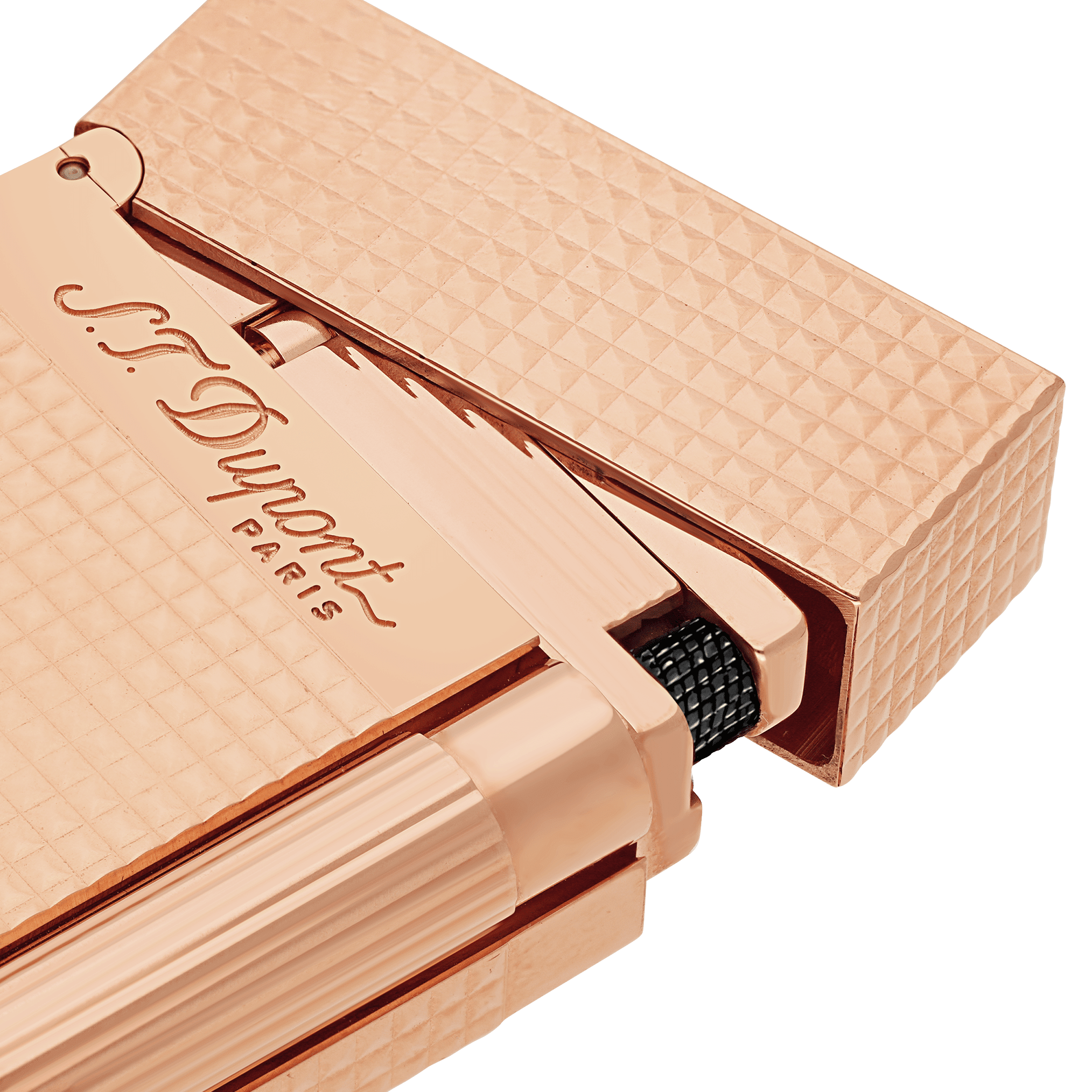 LIGNE 2 016424 - S.T.Dupont Feuerzeug Vertikal Guillochiert Rosa | CSC Cigars
