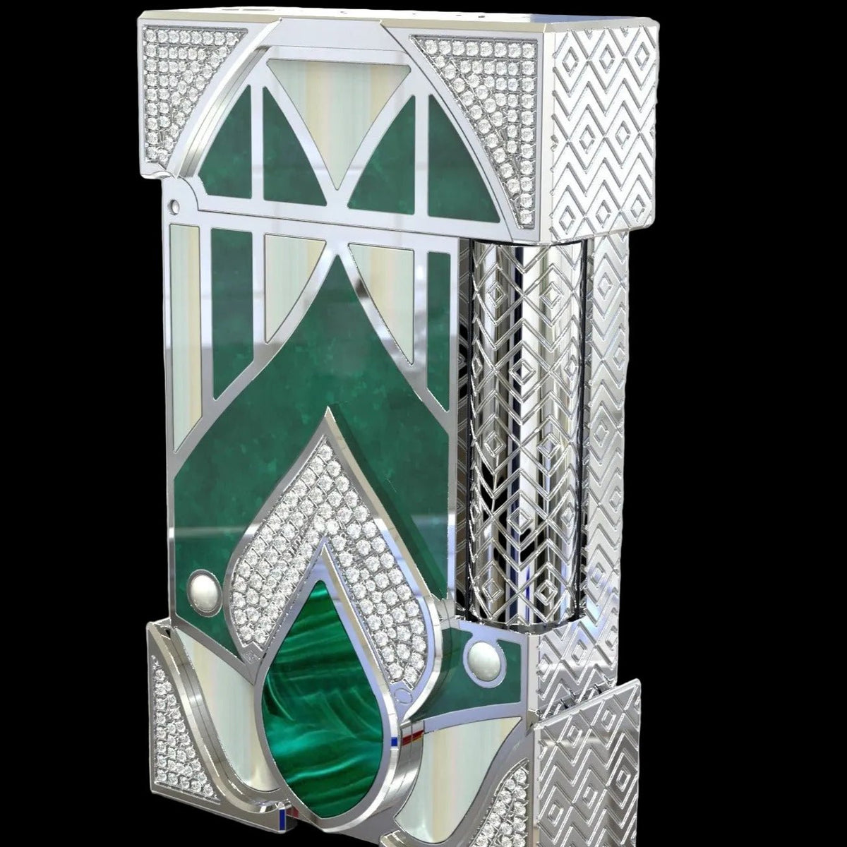HIGH JEWELRY 016489 Maharaja Emerald Ruby White Gold Luxury Writing Instrument - ST Dupont Paris | CSC Cigars