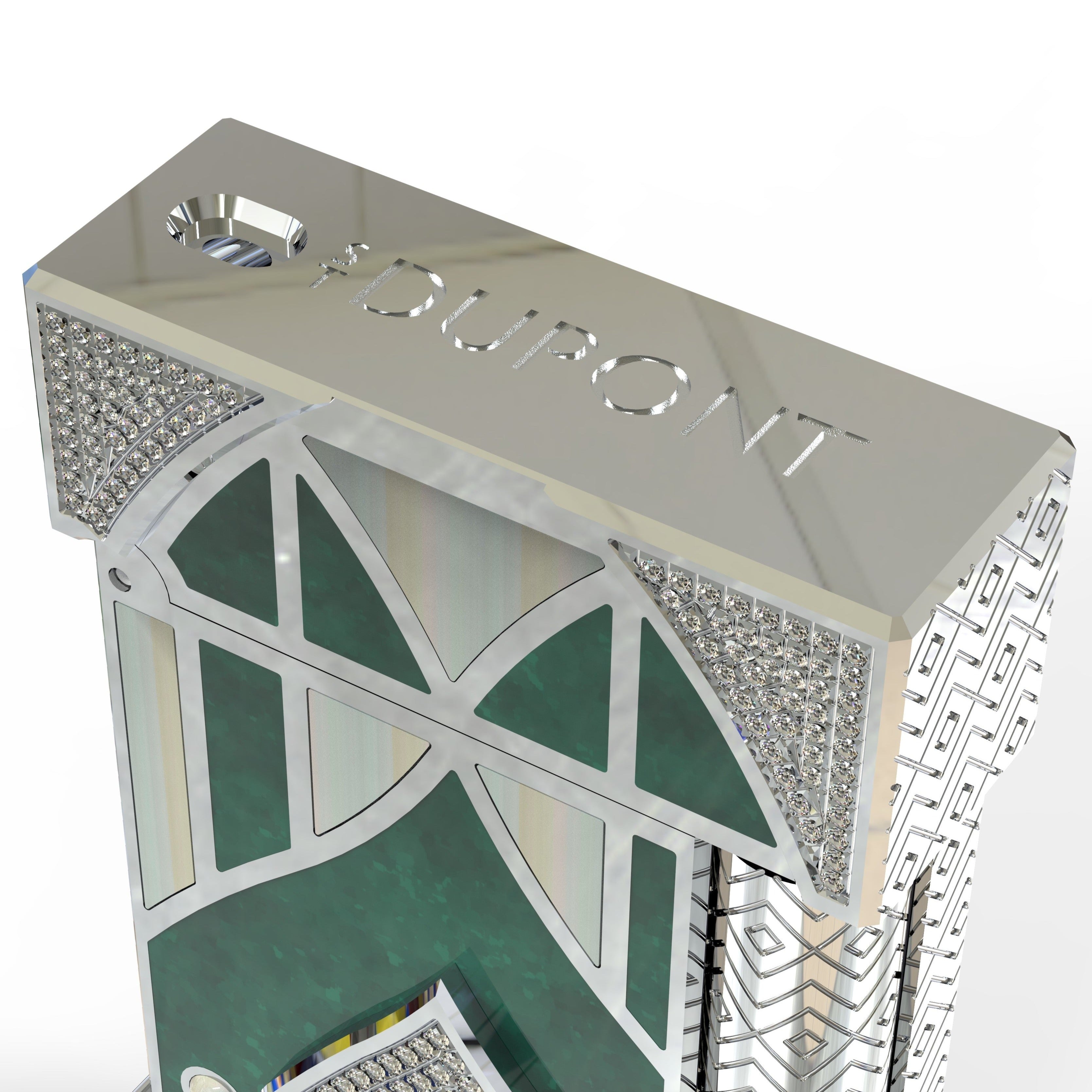 HIGH JEWELRY 016489 Maharaja Emerald Ruby White Gold Luxury Writing Instrument - ST Dupont Paris | CSC Cigars