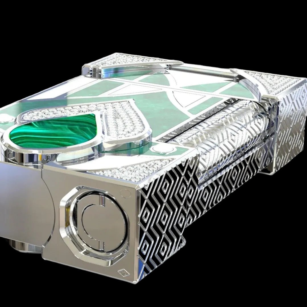 HIGH JEWELRY 016489 Maharaja Emerald Ruby White Gold Luxury Writing Instrument - ST Dupont Paris | CSC Cigars