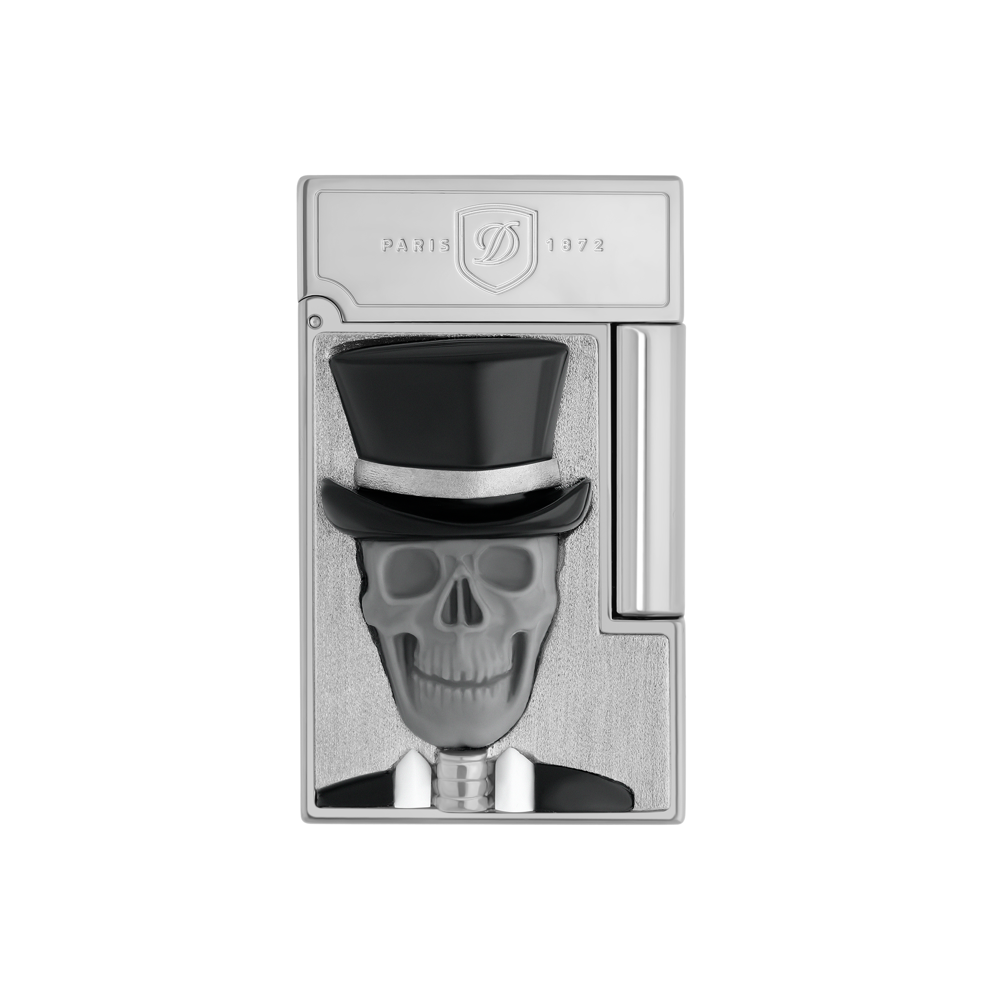 TATTOO 016659PAL Skull & Rose Palladium Gemstone Luxury Lighter - S.T. Dupont Paris | CSC Cigars