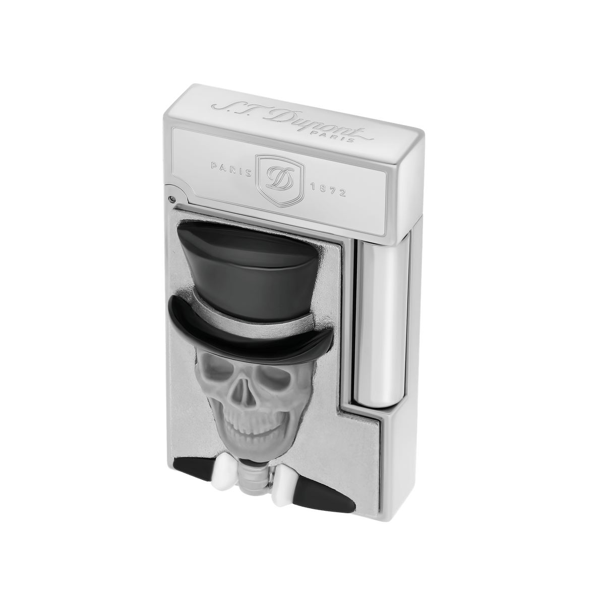TATTOO 016659PAL Skull & Rose Palladium Gemstone Luxury Lighter - S.T. Dupont Paris | CSC Cigars