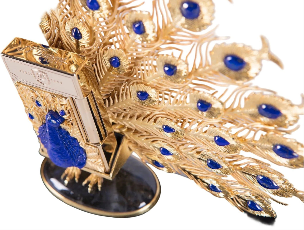 PEACOCK 016768S Peacock Gemstone Luxury Lighter - ST. Dupont Paris | CSC Cigars