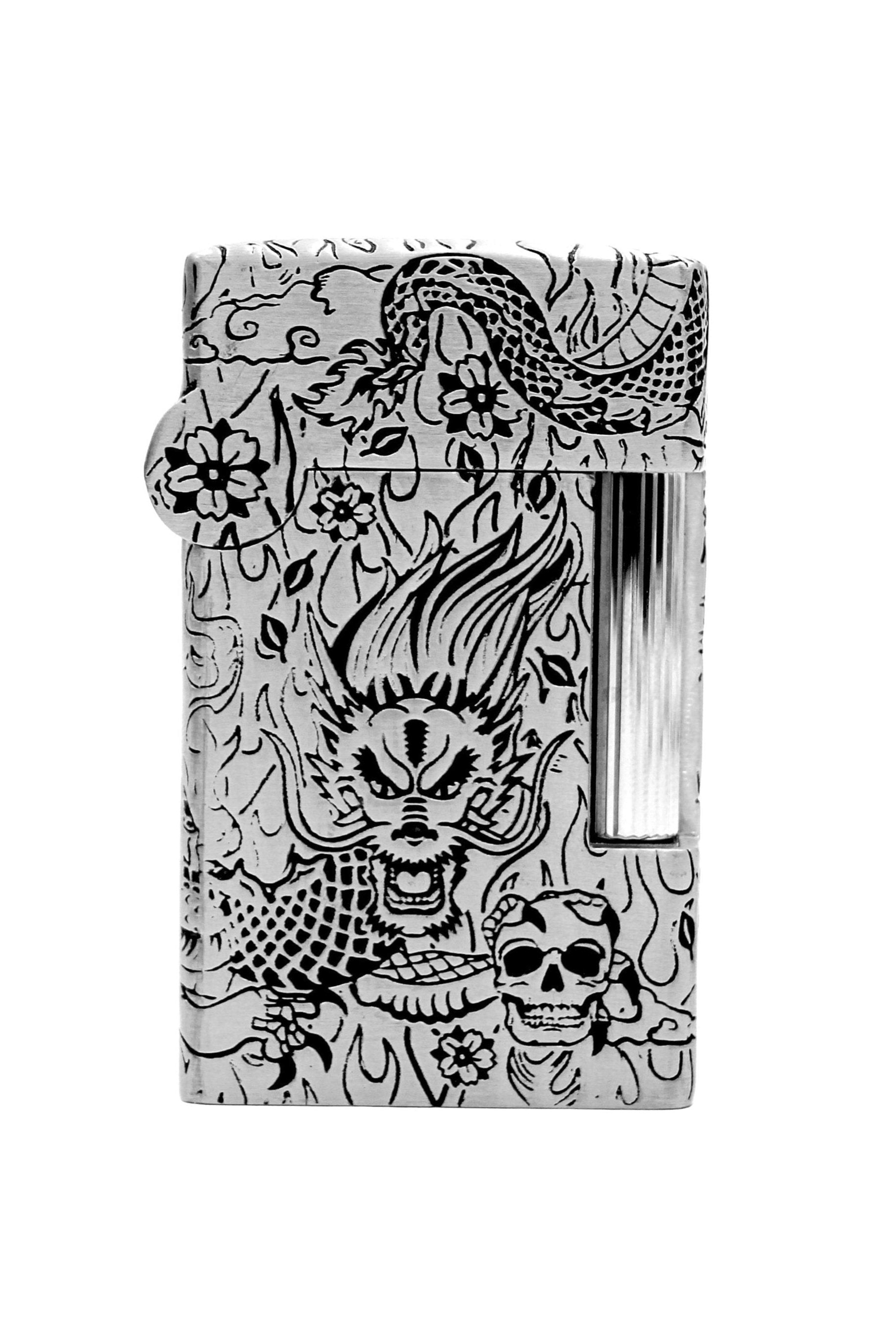 TATTOO DRAGON 016899PAL Lighter Silver - S.T. Dupont | CSC Cigars