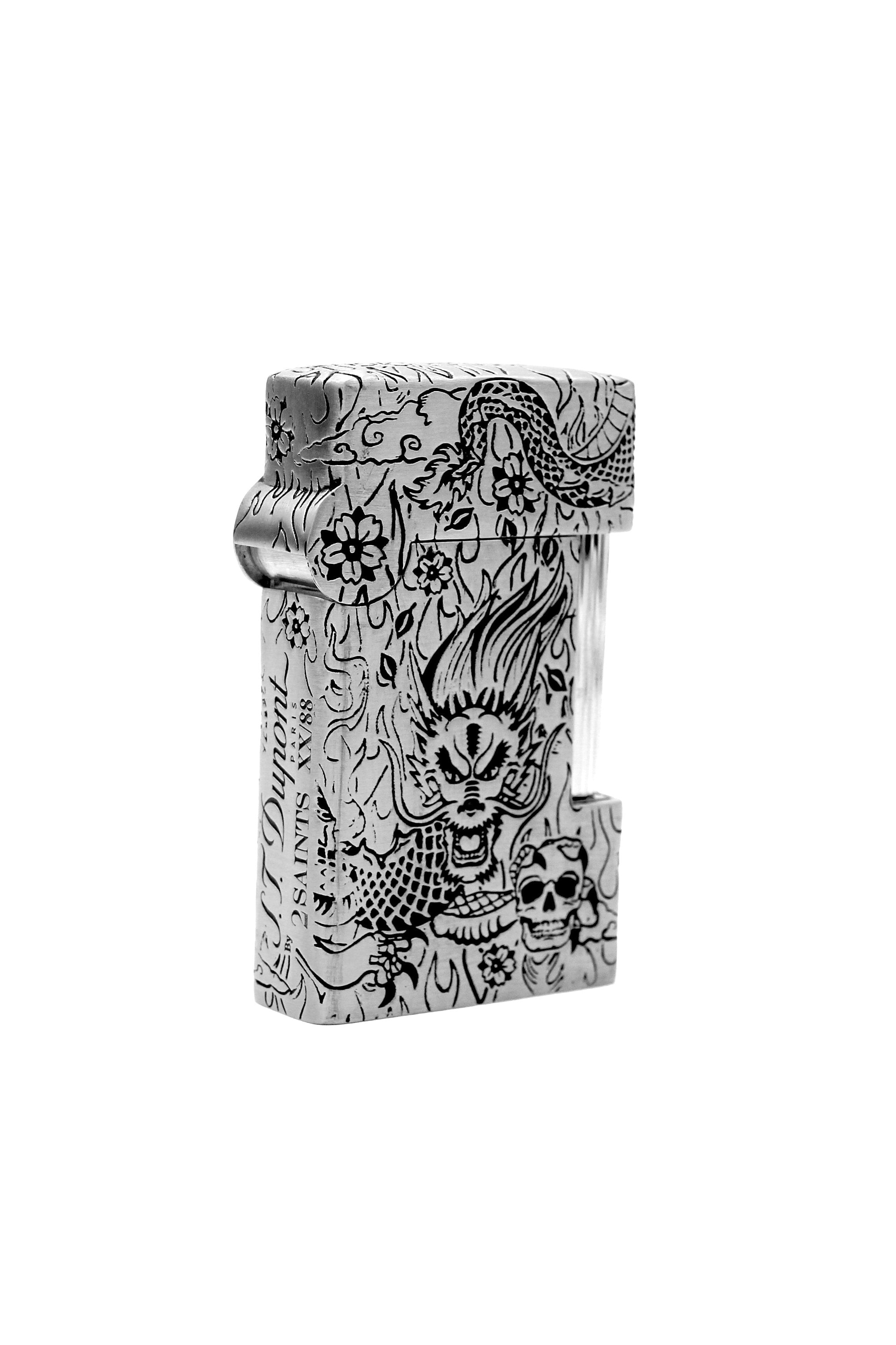 TATTOO DRAGON 016899PAL Lighter Silver - S.T. Dupont | CSC Cigars