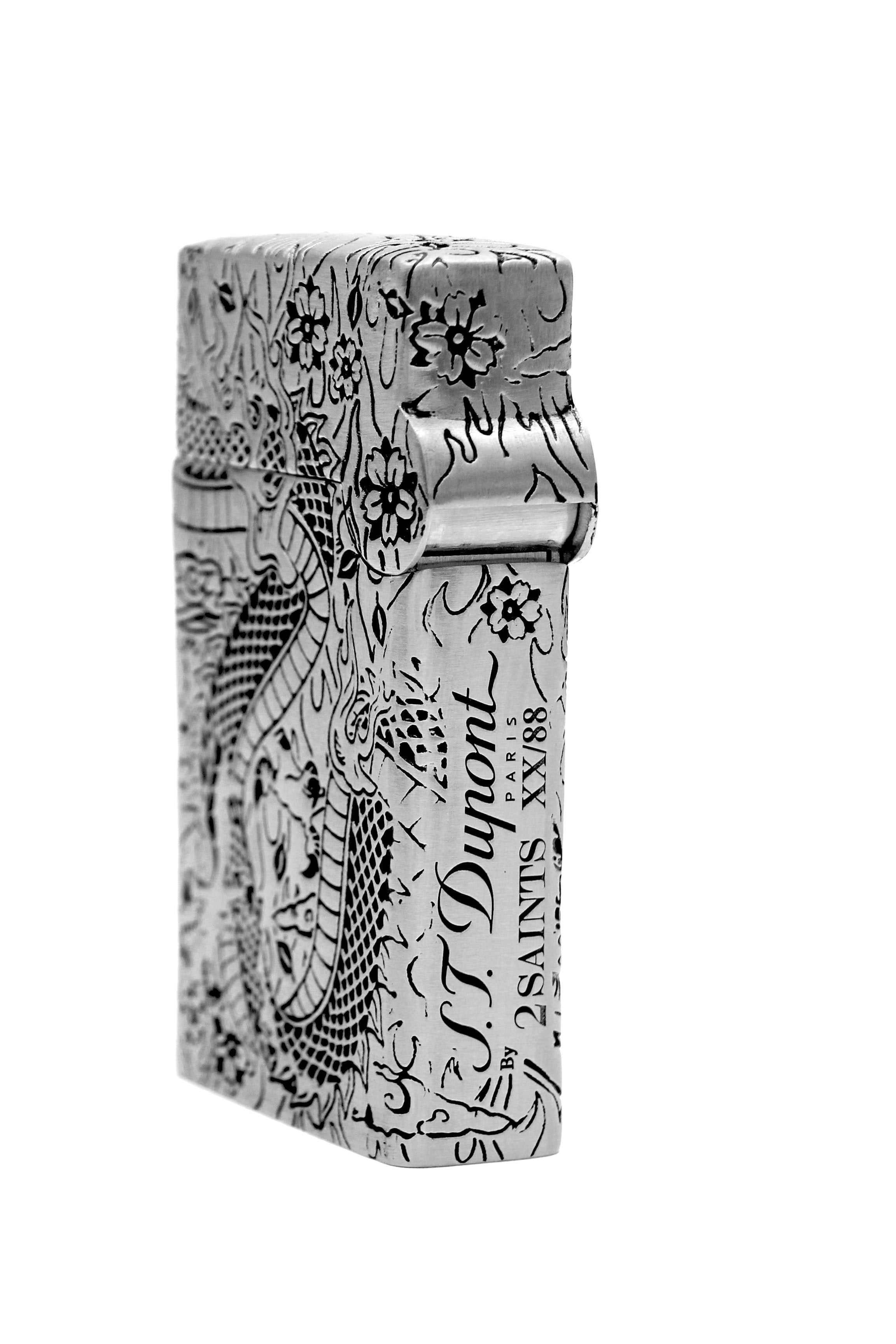 TATTOO DRAGON 016899PAL Lighter Silver - S.T. Dupont | CSC Cigars