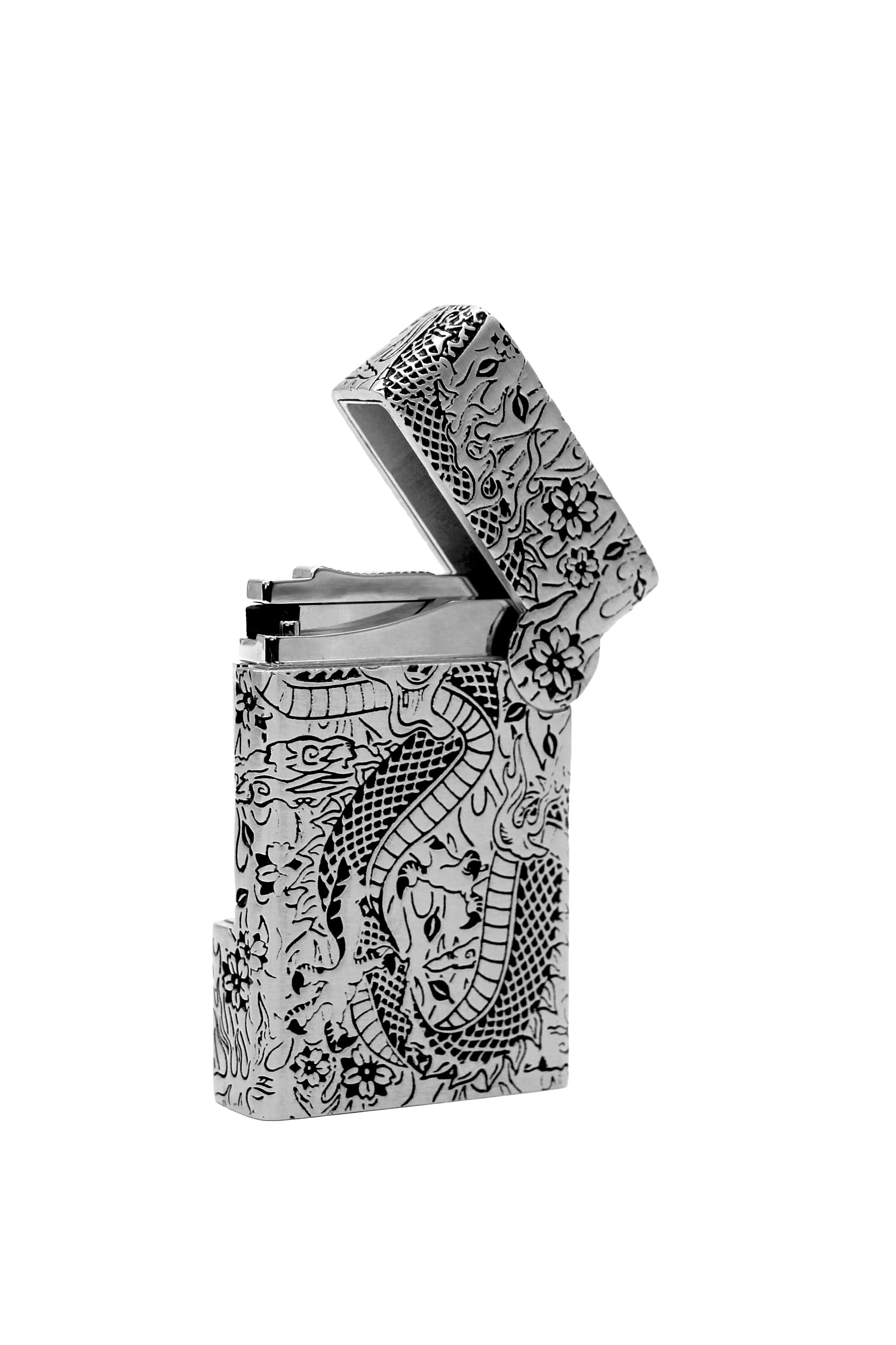 TATTOO DRAGON 016899PAL Lighter Silver - S.T. Dupont | CSC Cigars