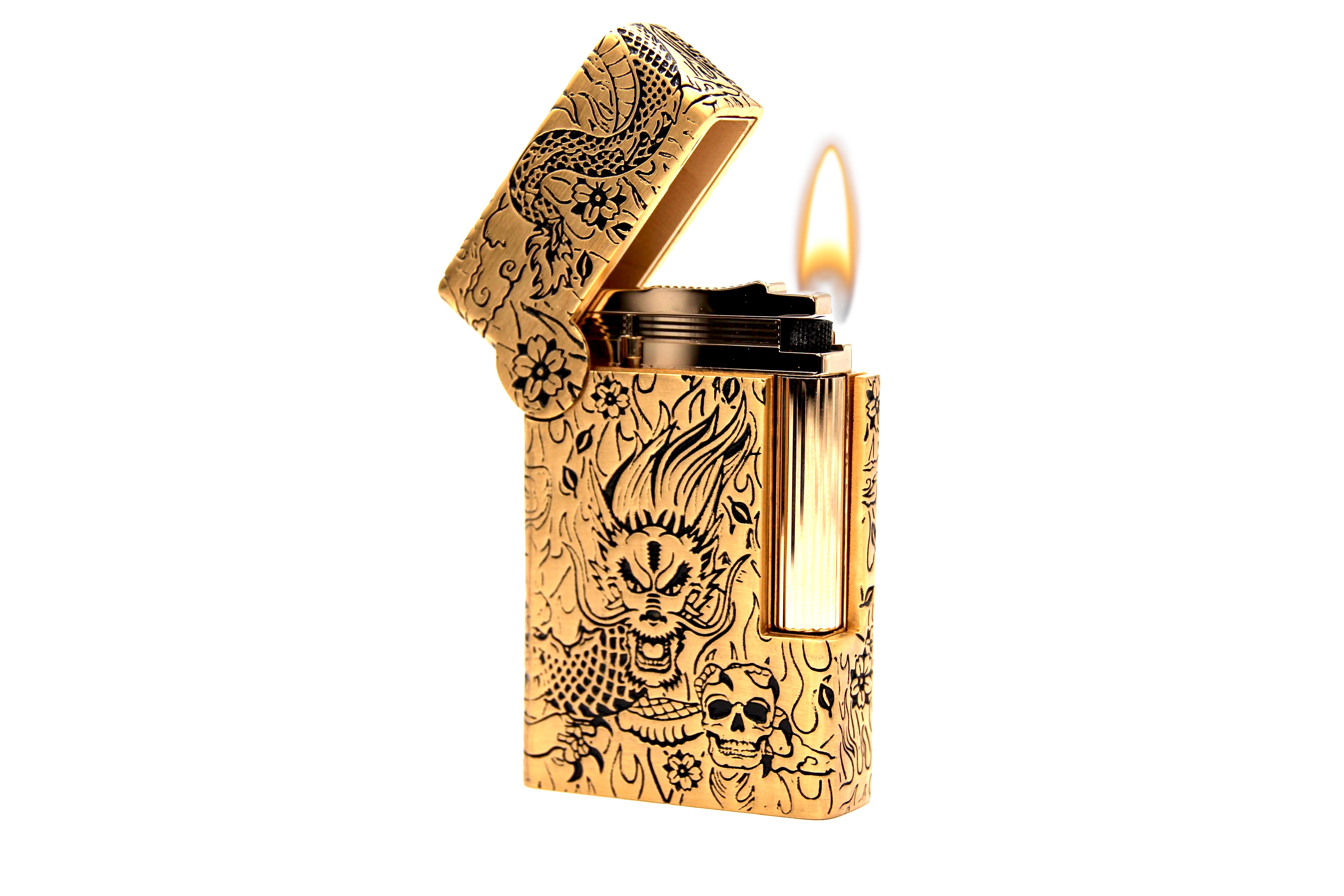 TATTOO DRAGON 016899PAL Lighter Gold - S.T. Dupont | CSC Cigars