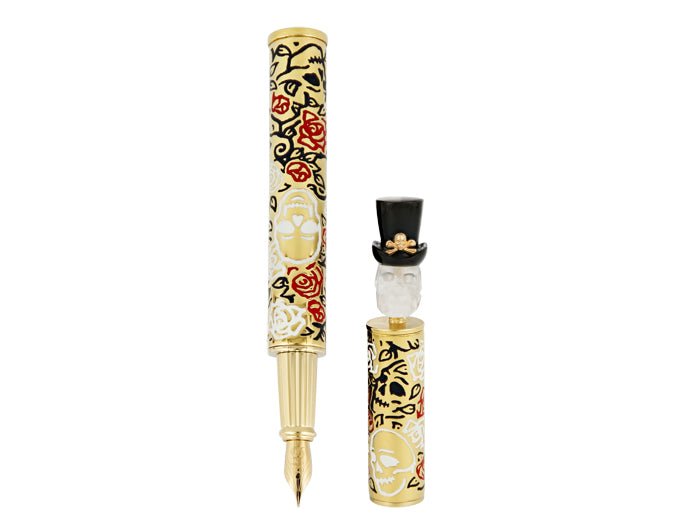 TATTOO 241659 Skull & Rose Gemstone Luxury Writing Instrument - ST Dupont Paris | CSC Cigars