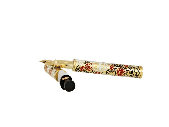TATTOO 241659 Skull & Rose Gemstone Luxury Writing Instrument - ST Dupont Paris | CSC Cigars