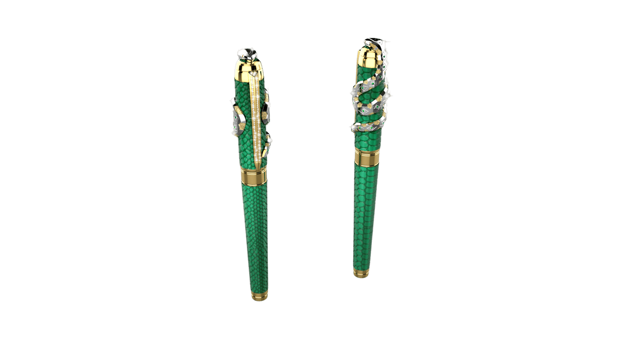 SNAKE 420080XL Year of the Snake High Jewelry Luxury Fountain Pen - S.T. Dupont Paris | CSC Cigars