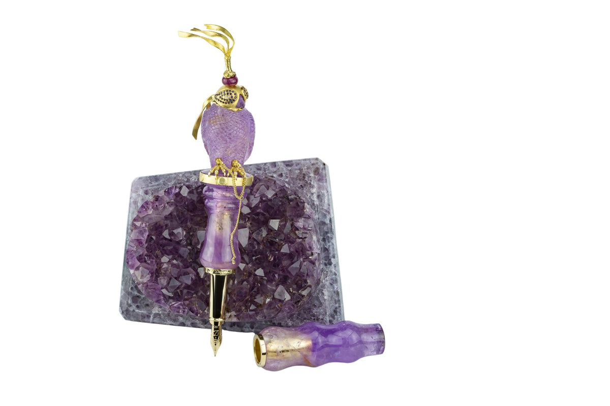 FALCON 241808 Peregrine Amethyst Gemstone Luxury Fountain Pen - ST. Dupont Paris | CSC Cigars
