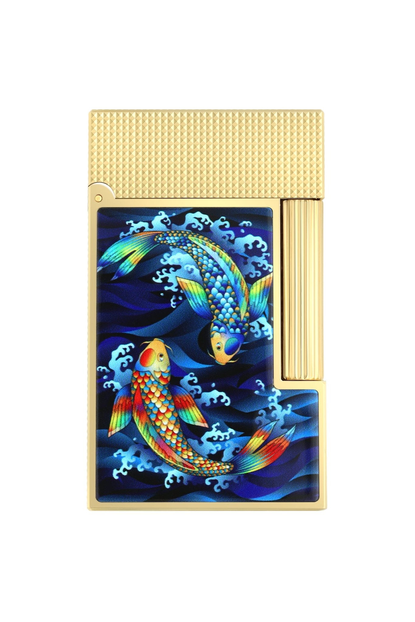 ST Dupont KOI FISH C16397SH - Luxury Lighter Koi Fish Gold | CSC Cigars
