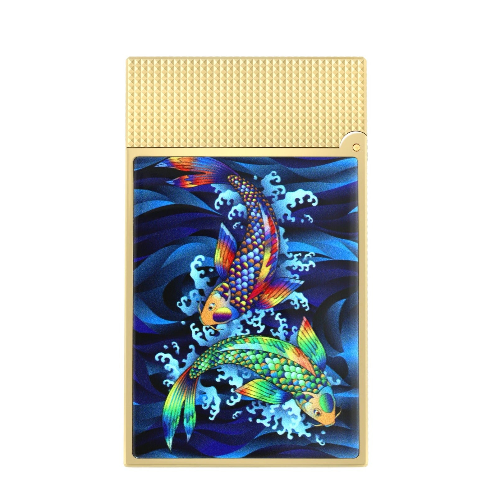 ST Dupont KOI FISH C16397SH - Luxury Lighter Koi Fish Gold | CSC Cigars