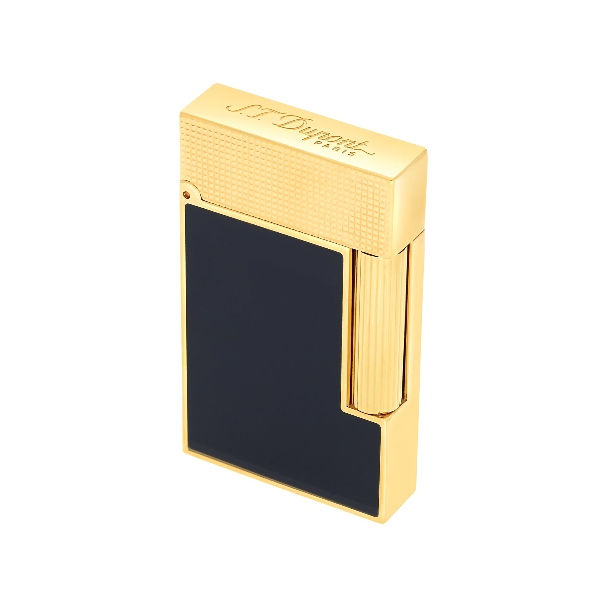 ST Dupont LIGNE 2 C16457 - Luxury Lighter Golden Dark Blue | CSC Cigars