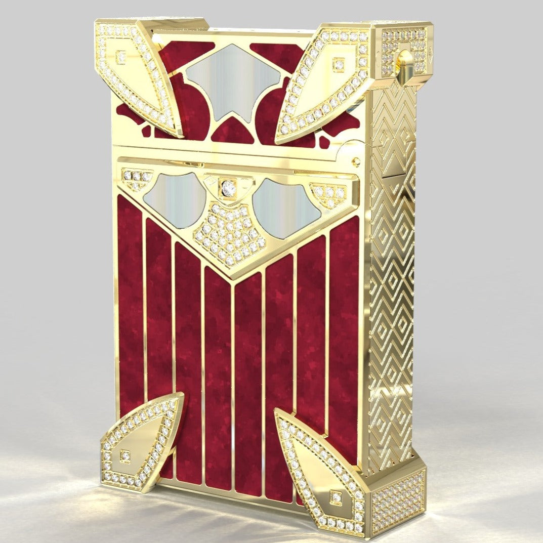 HIGH JEWELRY C18488 Maharani Emerald Ruby Yellow Gold Luxury Writing Instrument - ST Dupont Paris | CSC Cigars