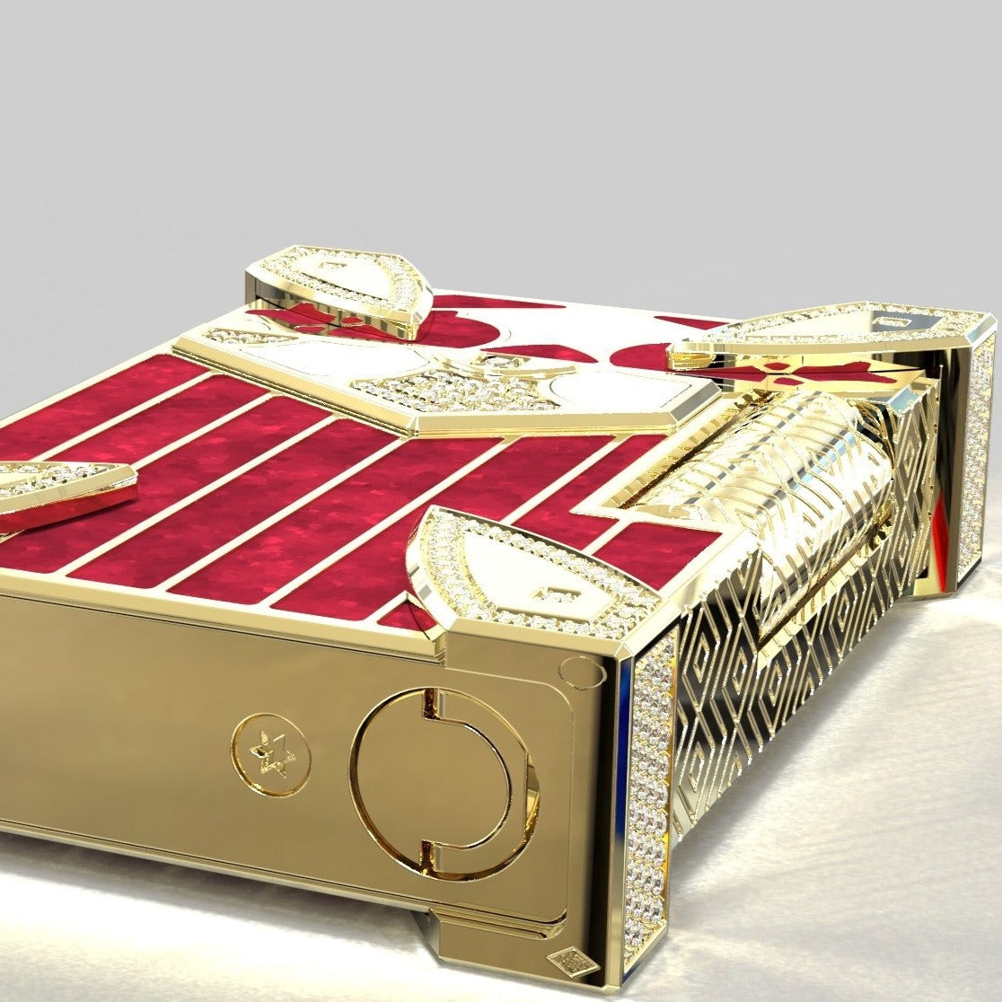 HIGH JEWELRY C18488 Maharani Emerald Ruby Yellow Gold Luxury Writing Instrument - ST Dupont Paris | CSC Cigars