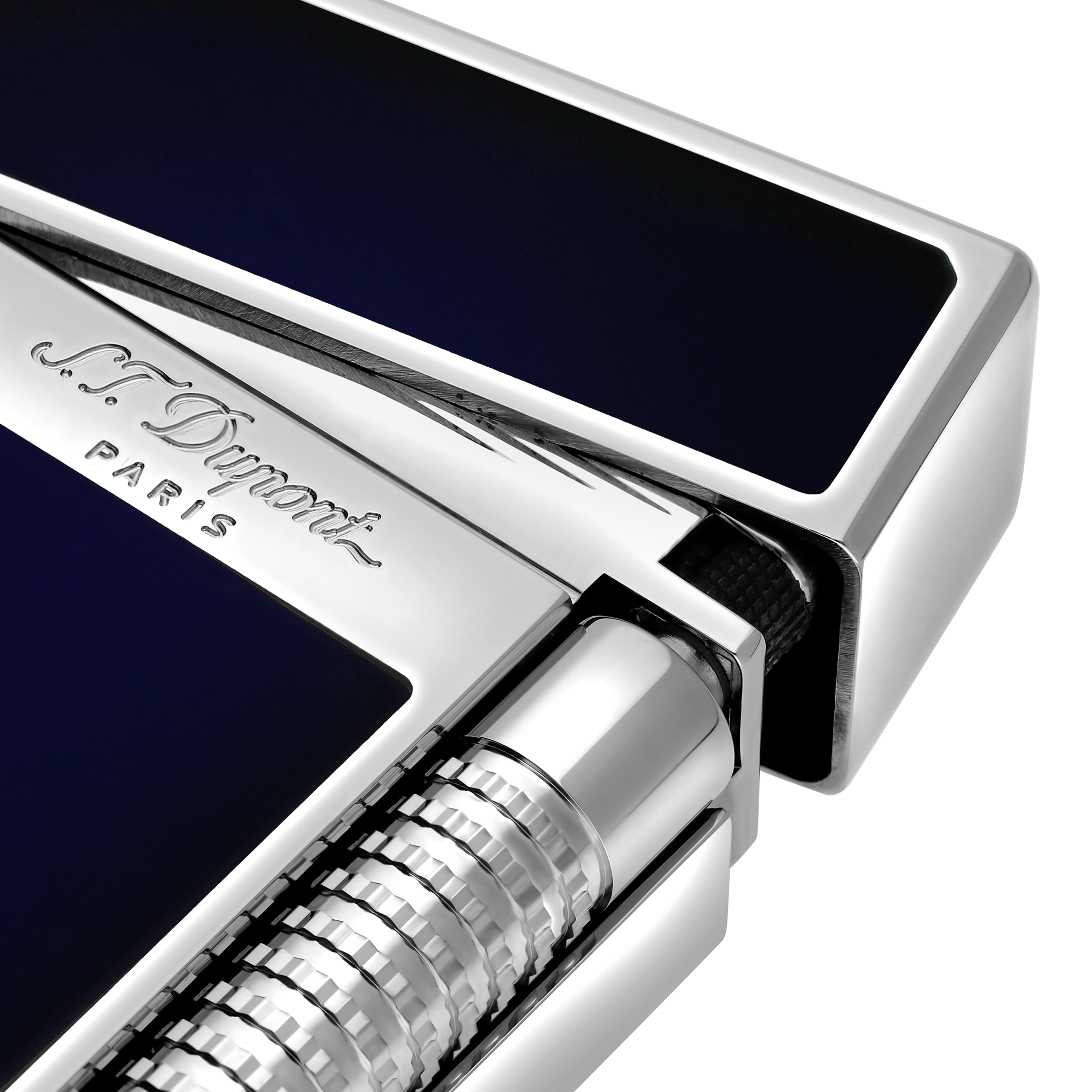 LE GRAND C23013 - ST Dupont Lighter Blue Lacquered Palladium | CSC Cigars