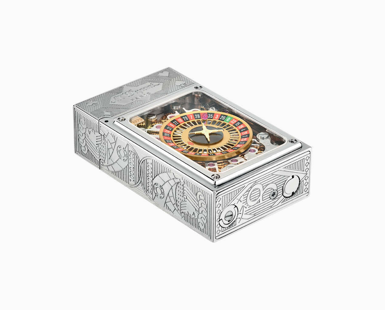 CASINO 016358PAL Pocket Complication Palladium Luxury Lighter - ST. Dupont Paris | CSC Cigars