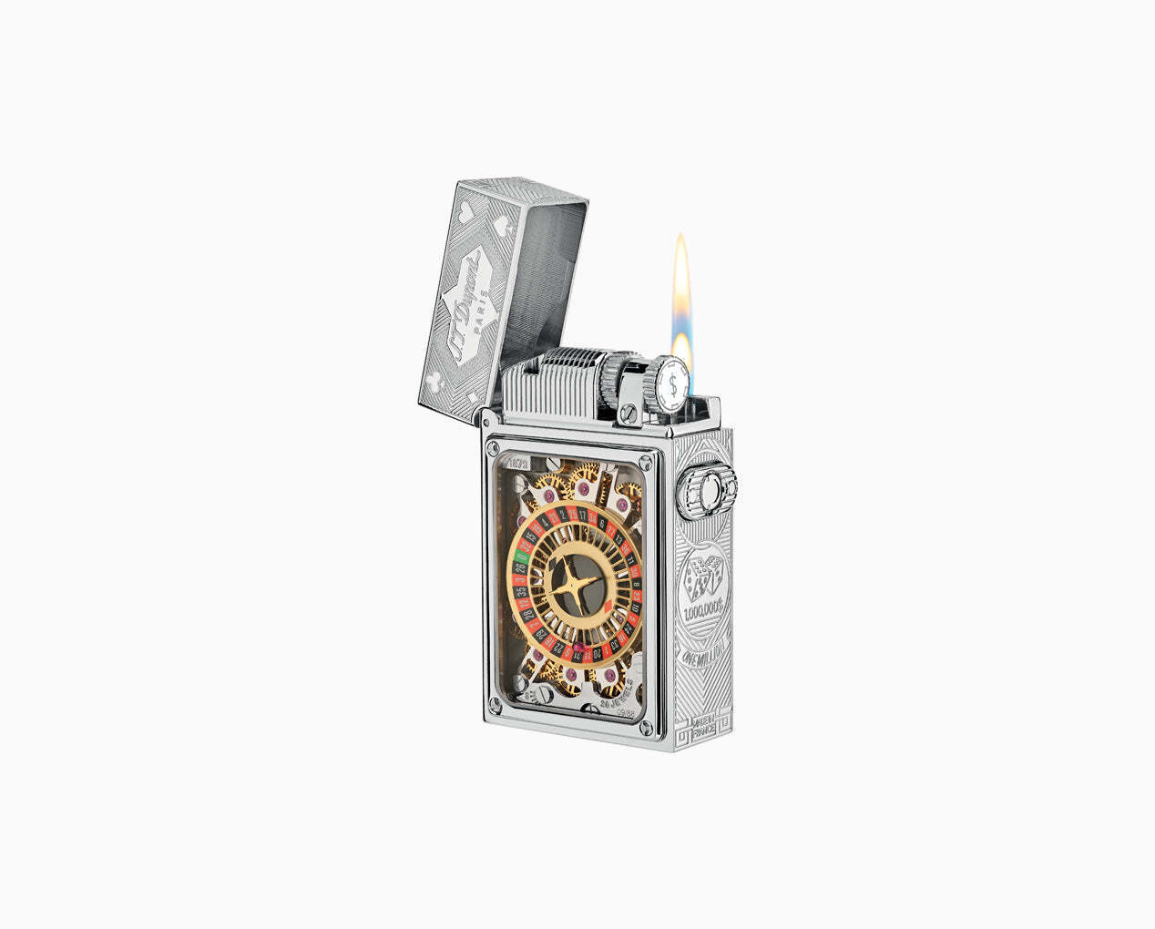 CASINO 016358PAL Pocket Complication Palladium Luxury Lighter - ST. Dupont Paris | CSC Cigars