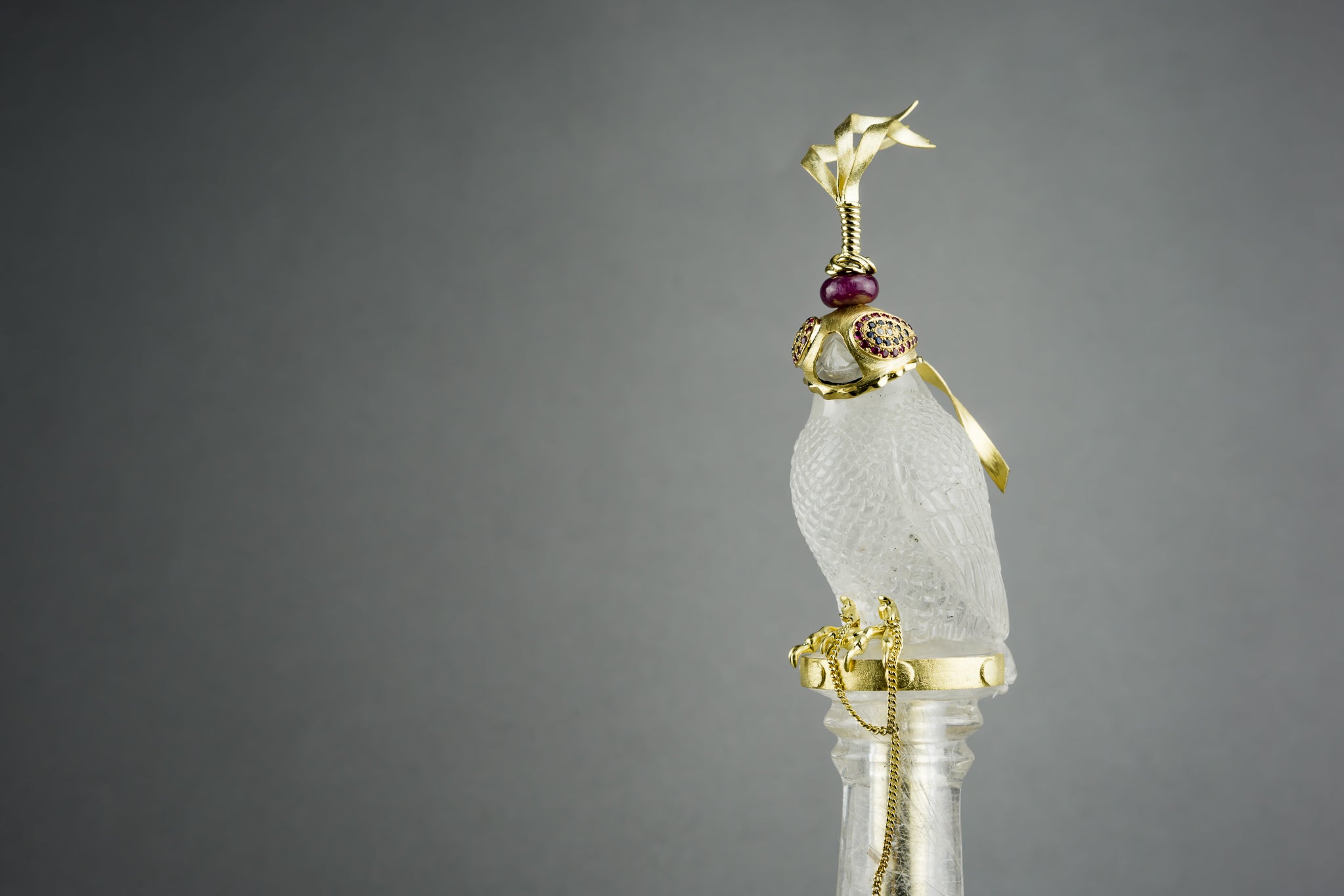 FALCON 241806 Peregrine Falcon Rock Crystal Gemstone Luxury Fountain Pen - ST Dupont Paris | CSC Cigars