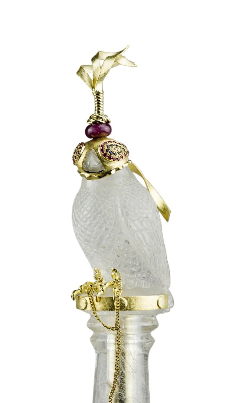 FALCON 241806 Peregrine Falcon Rock Crystal Gemstone Luxury Fountain Pen - ST Dupont Paris | CSC Cigars