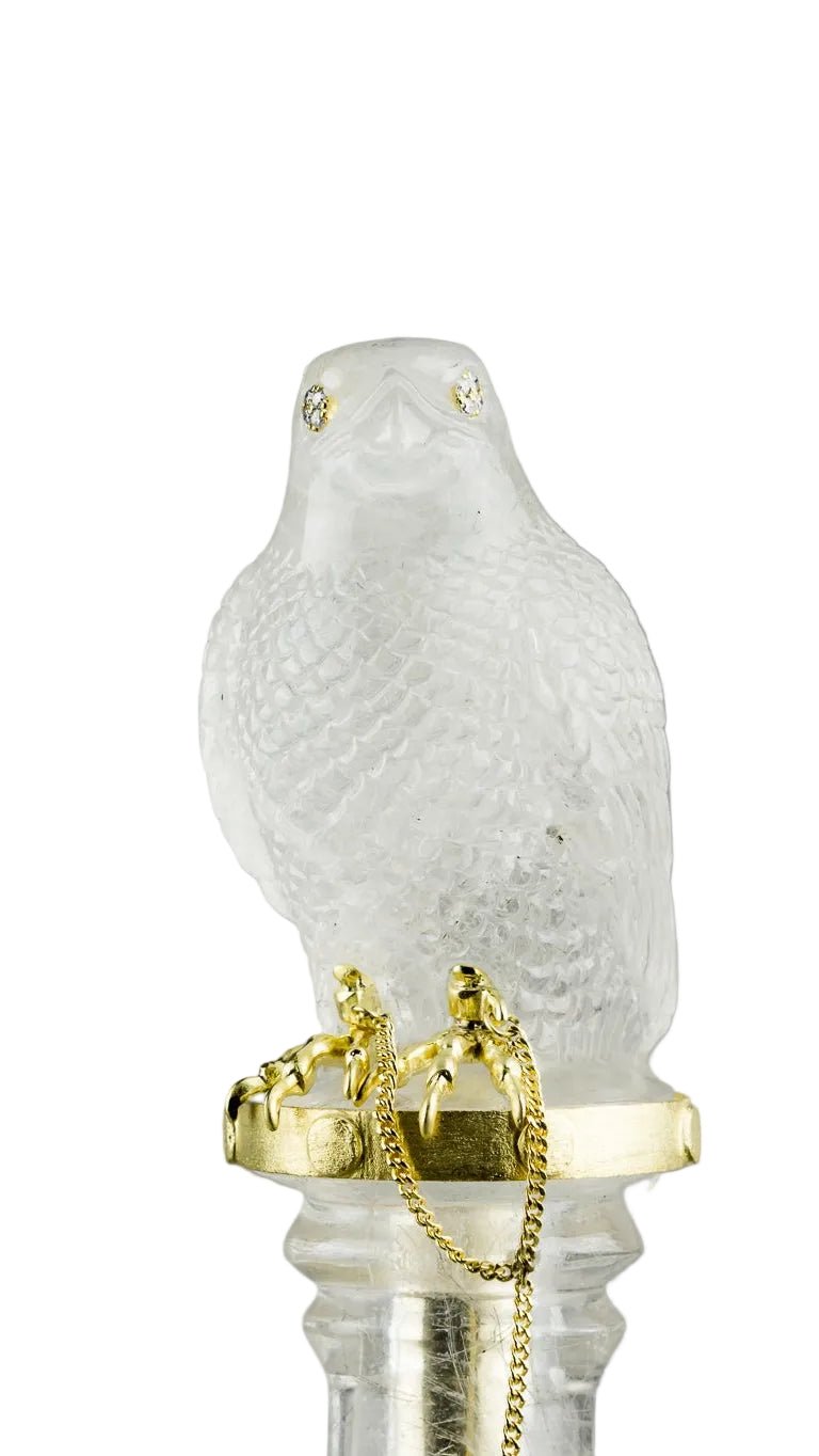 FALCON 241806 Peregrine Falcon Rock Crystal Gemstone Luxury Fountain Pen - ST Dupont Paris | CSC Cigars