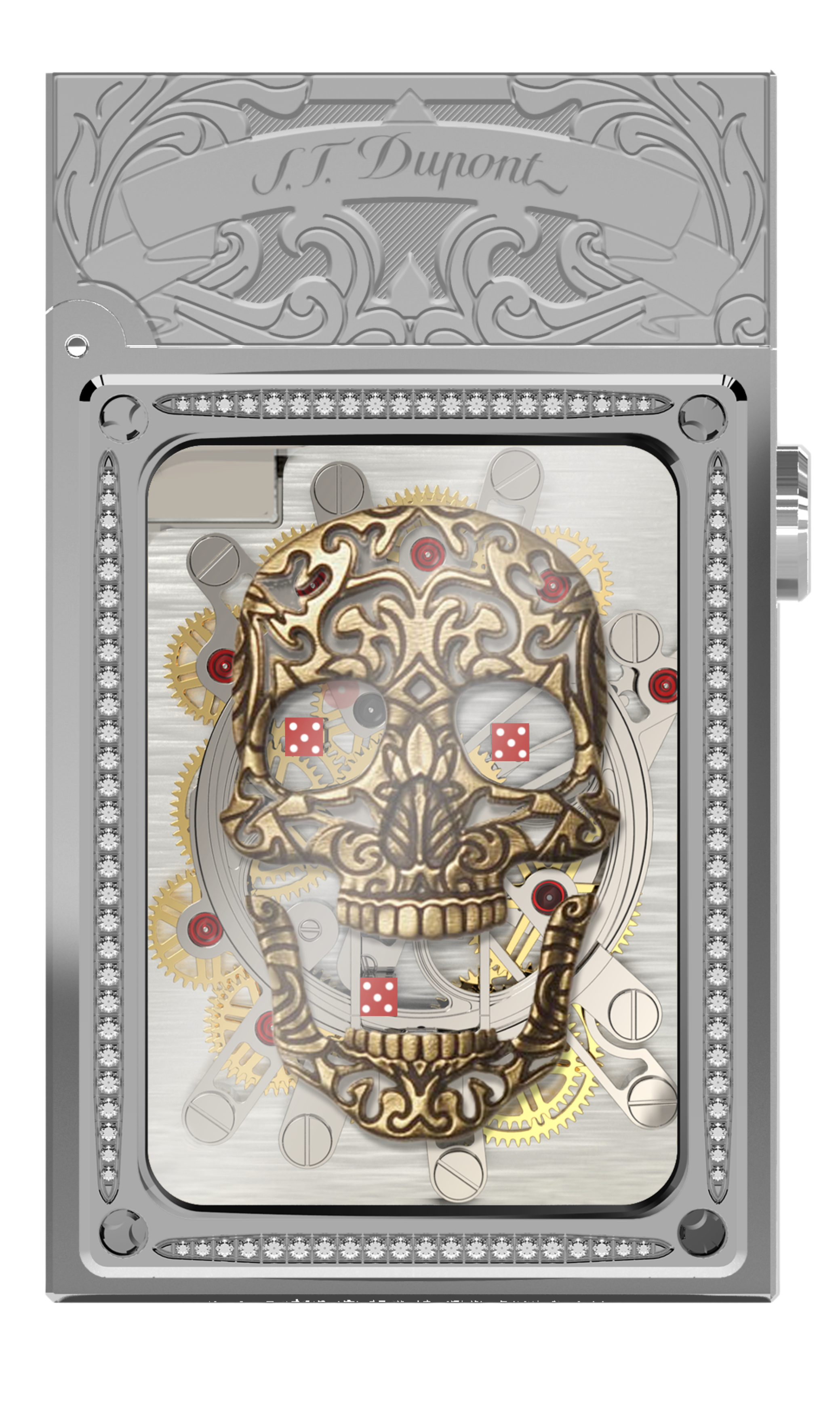 LUCKY SKULL H16005PAL Pocket Complication Luxus-Feuerzeug - S.T. Dupont Paris | CSC Cigars