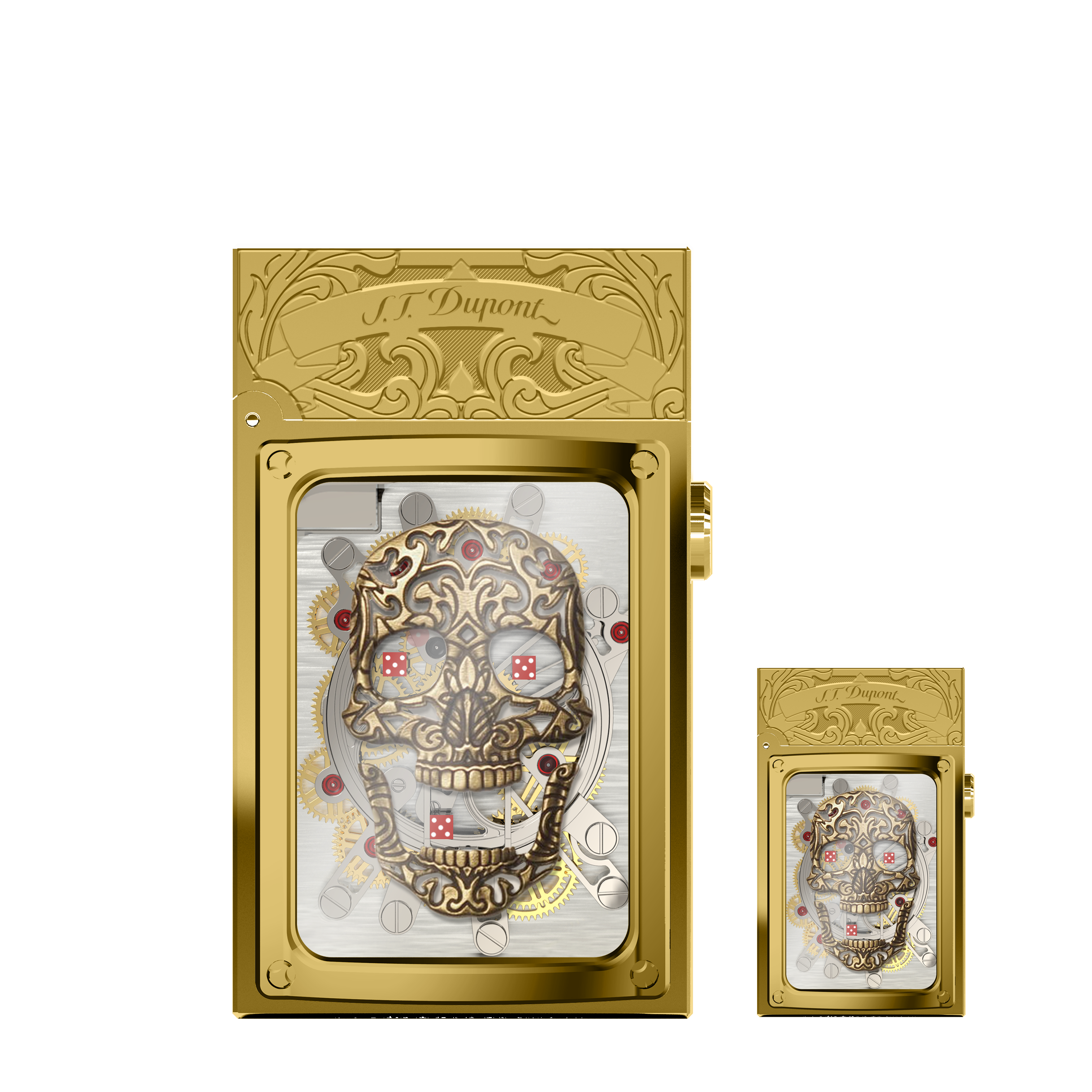 LUCKY SKULL H16005 Pocket Complication Luxury Lighter - ST Dupont Paris | CSC Cigars