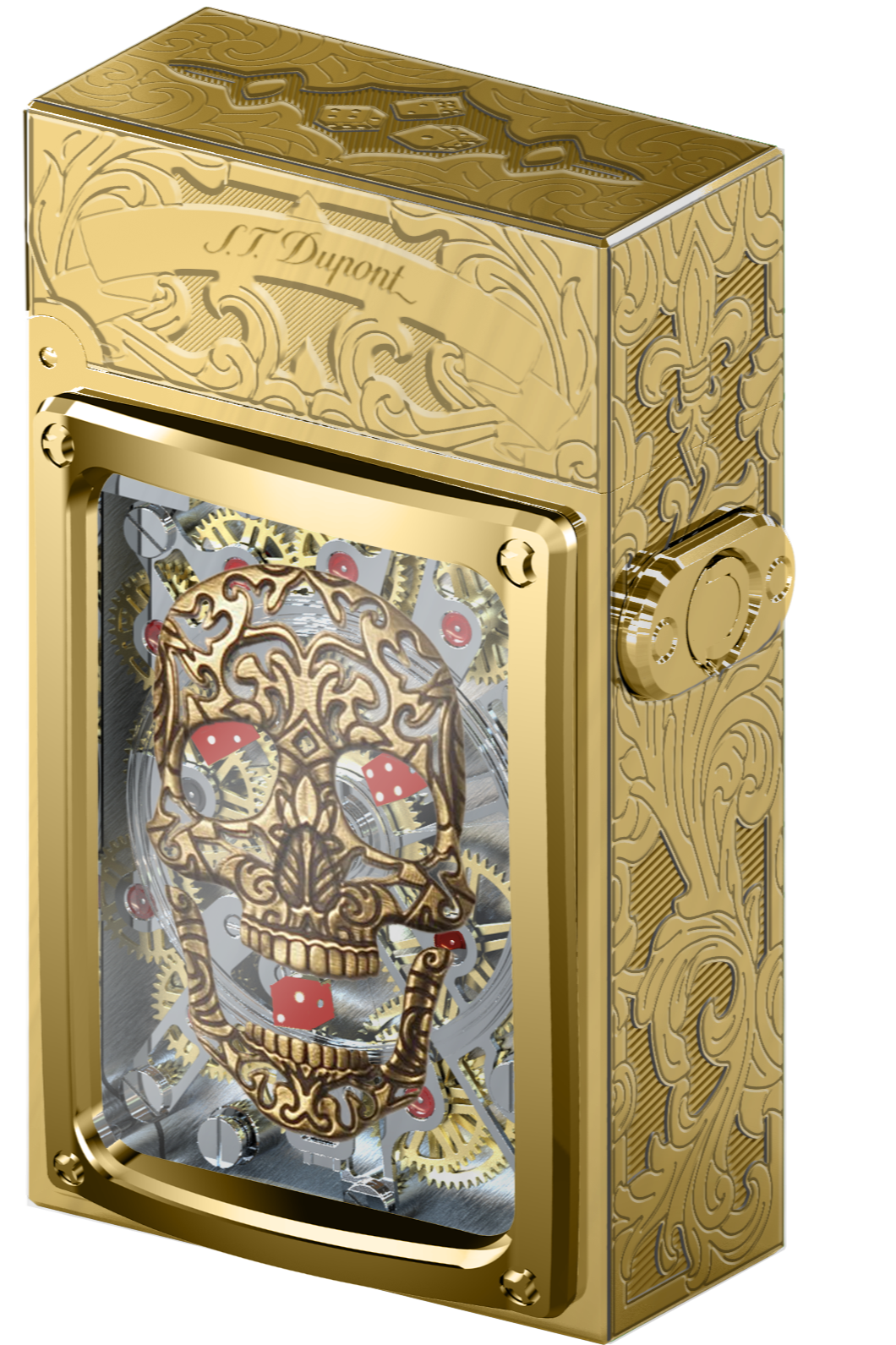 LUCKY SKULL H16005 Pocket Complication Luxus-Feuerzeug - S.T. Dupont Paris | CSC Cigars