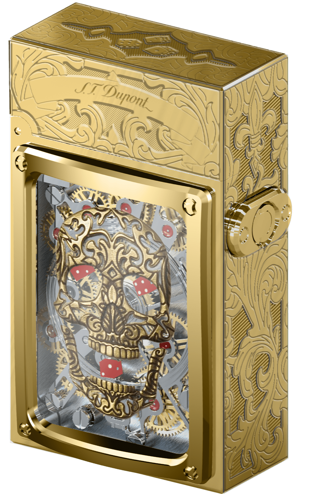 LUCKY SKULL H16005 Pocket Complication Luxury Lighter - ST Dupont Paris | CSC Cigars