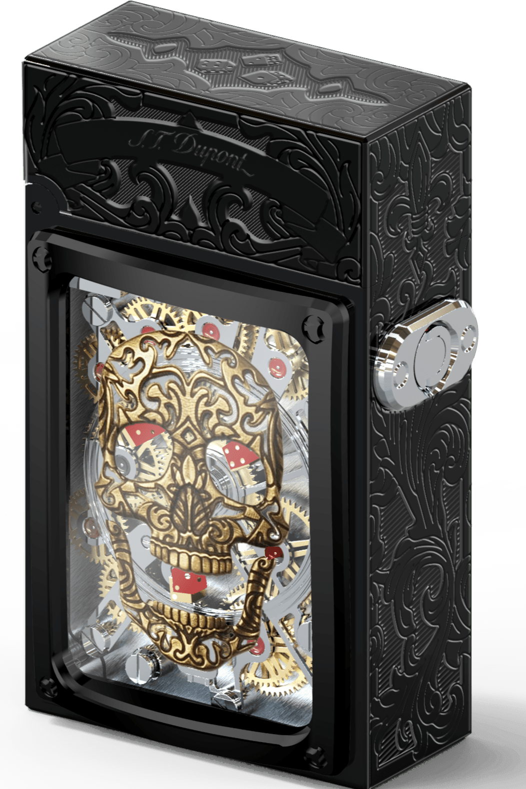 LUCKY SKULL H16005BL Pocket Complication Luxury Lighter - ST. Dupont Paris | CSC Cigars