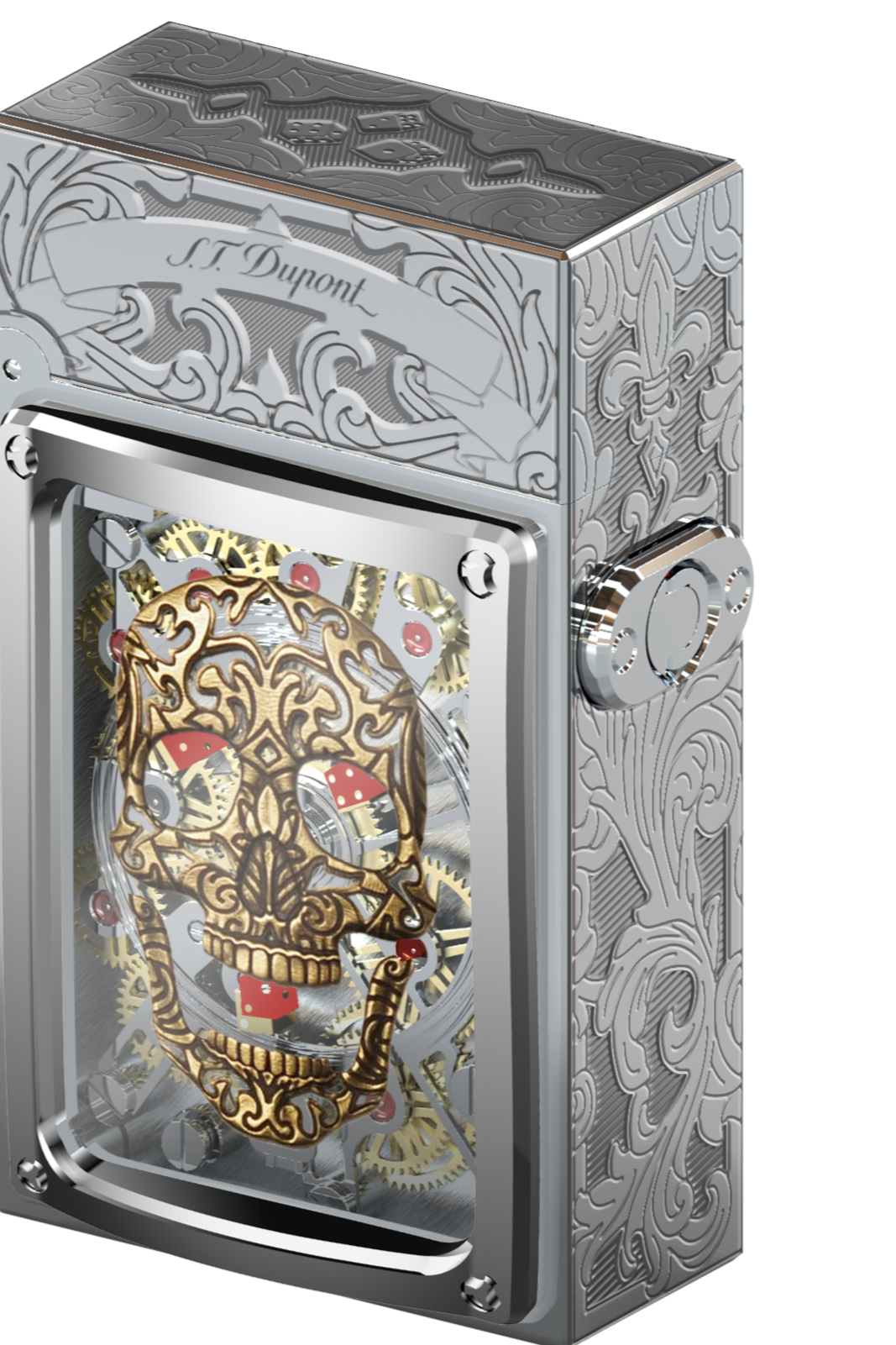 LUCKY SKULL H16005PHL Pocket Complication Luxus-Feuerzeug - S.T. Dupont Paris | CSC Cigars