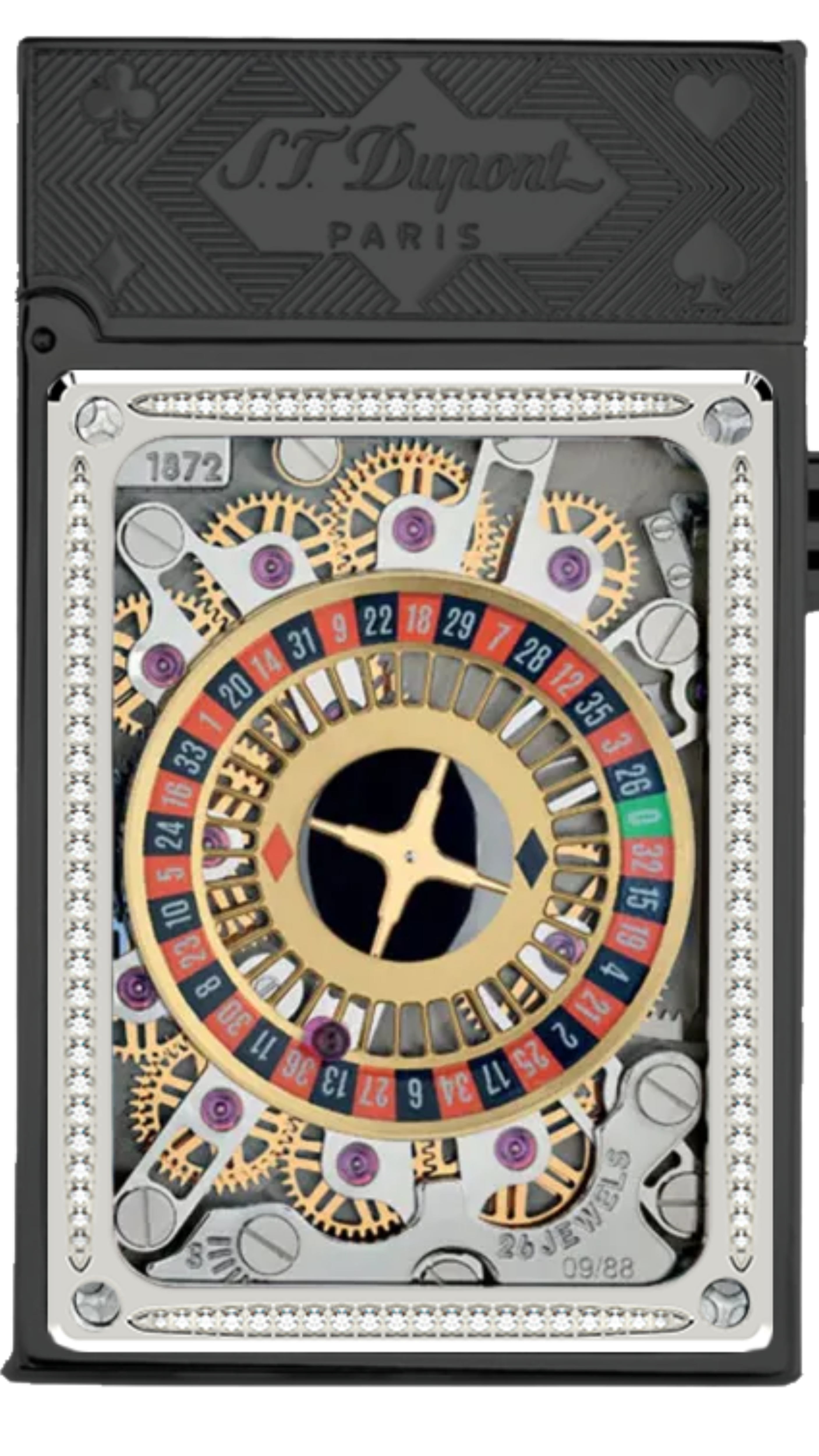 CASINO H16010BL Pocket Complication Black Lacquer Luxus-Feuerzeug - S.T. Dupont Paris | CSC Cigars