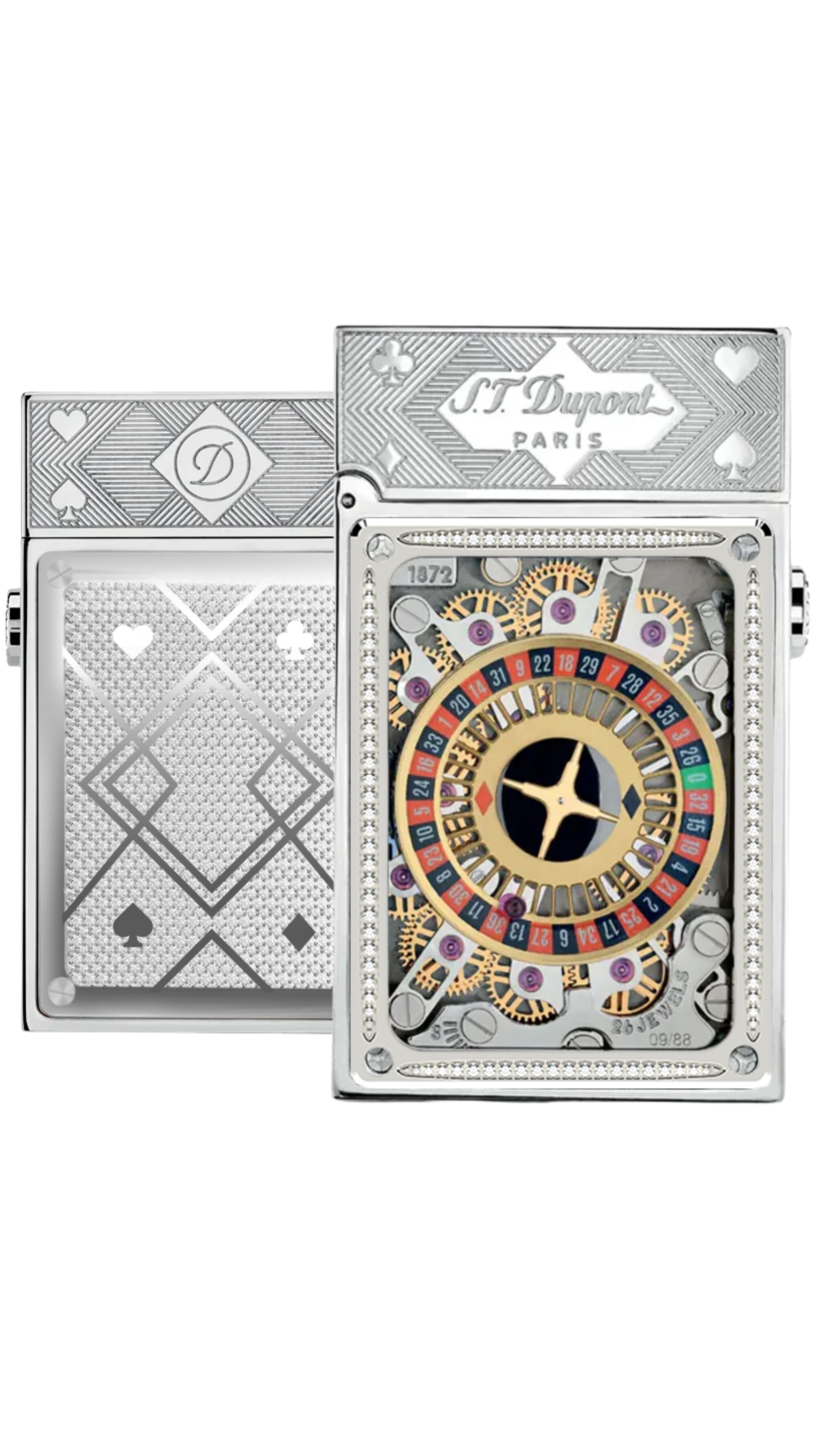 CASINO H16010PAL Pocket Complication Palladium Luxus-Feuerzeug - S.T. Dupont Paris | CSC Cigars